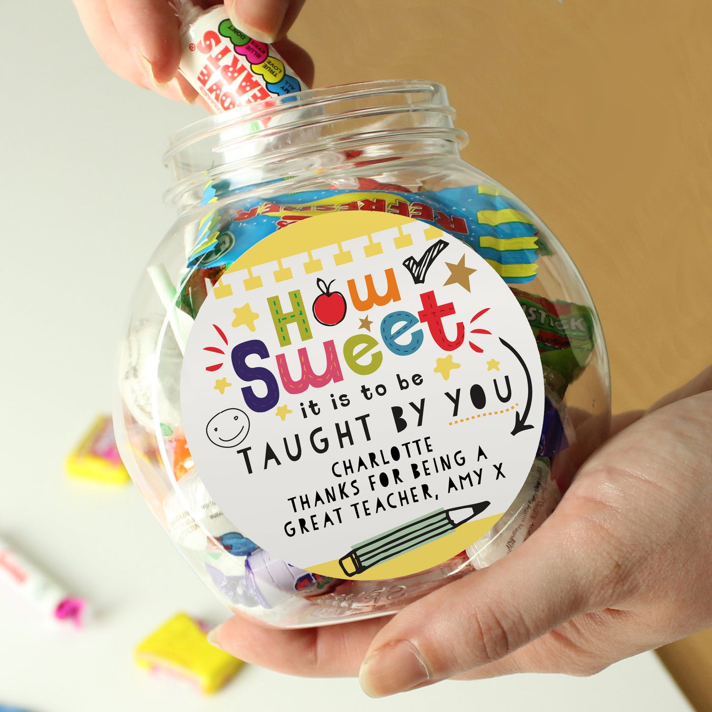 PERSONALISED TEACHER SWEET JAR