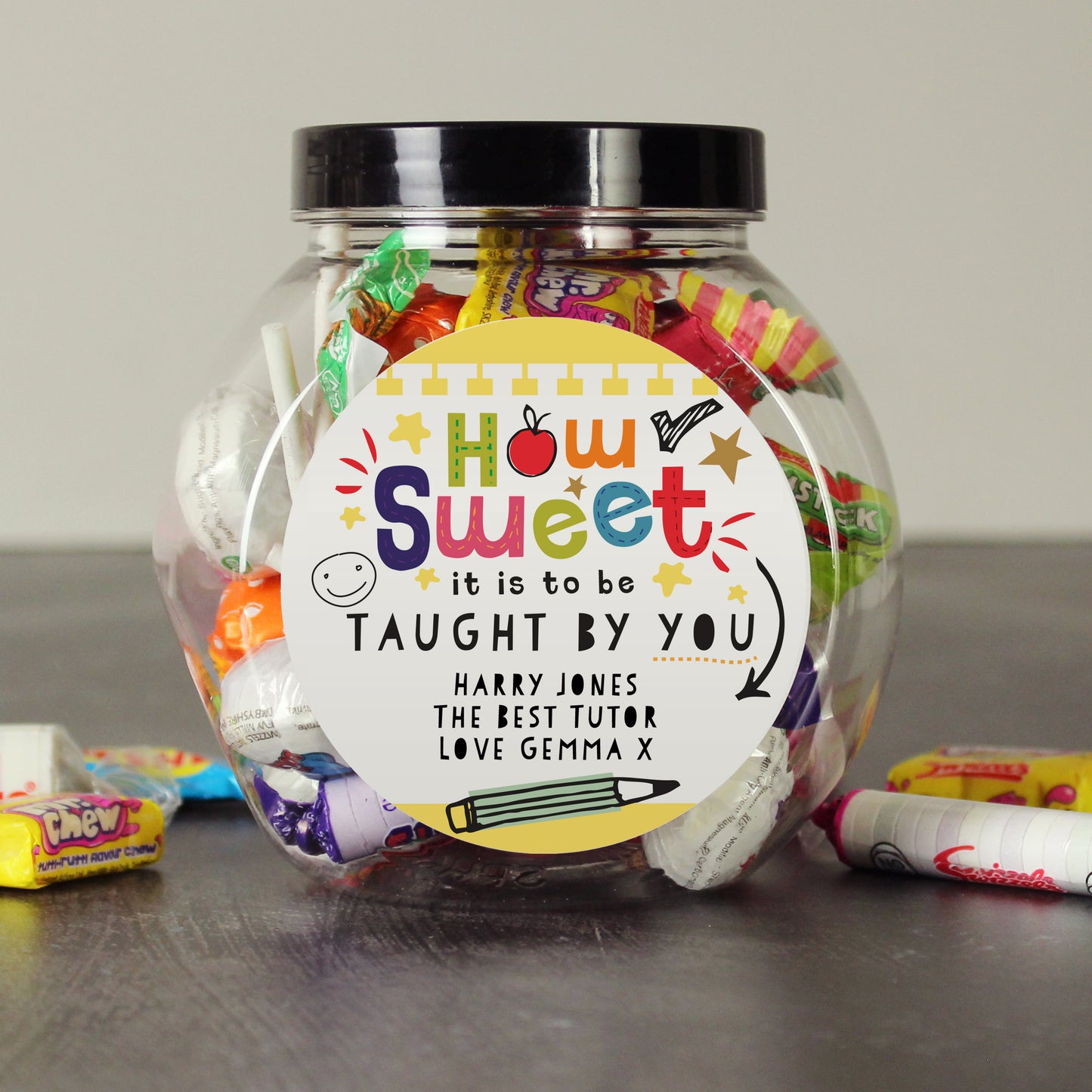 PERSONALISED TEACHER SWEET JAR