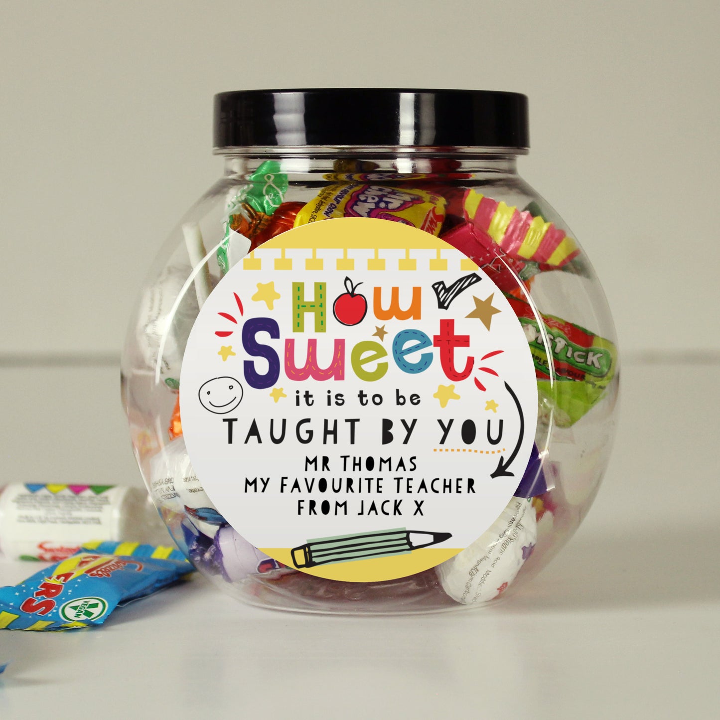 PERSONALISED TEACHER SWEET JAR