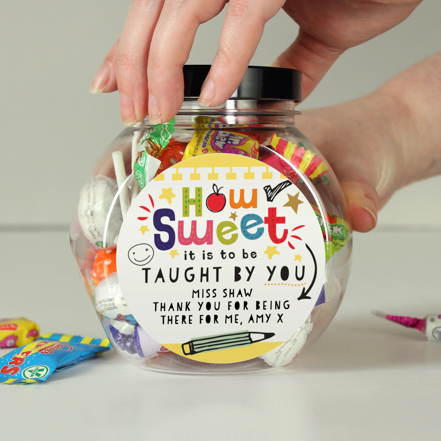 PERSONALISED TEACHER SWEET JAR