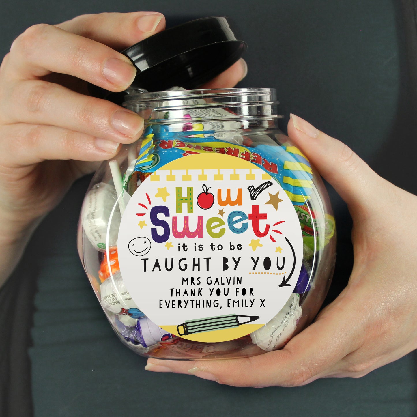 PERSONALISED TEACHER SWEET JAR