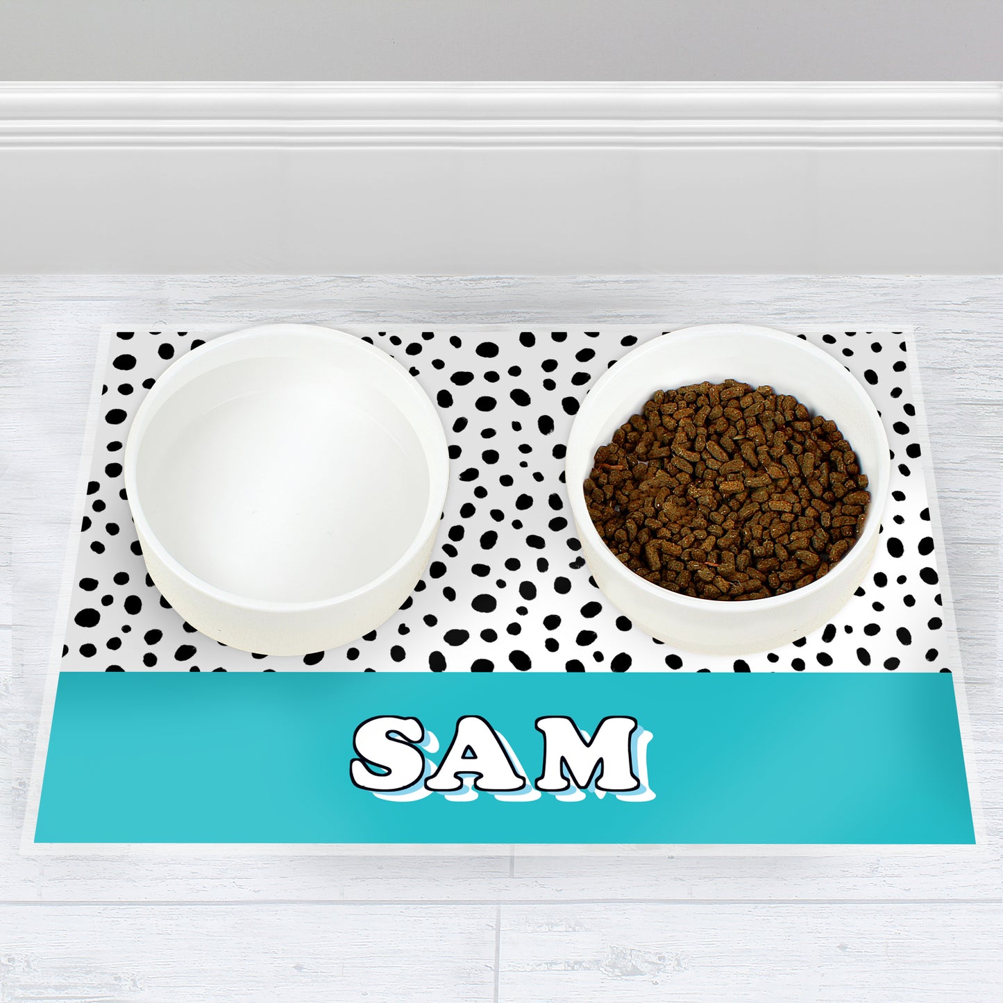 BLUE DOG BOWL MAT