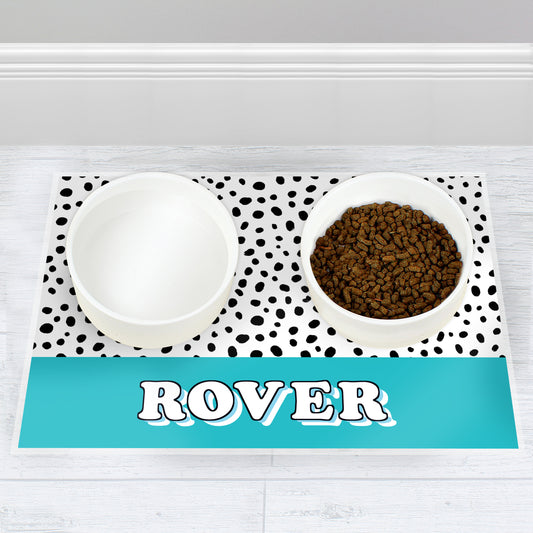 BLUE DOG BOWL MAT