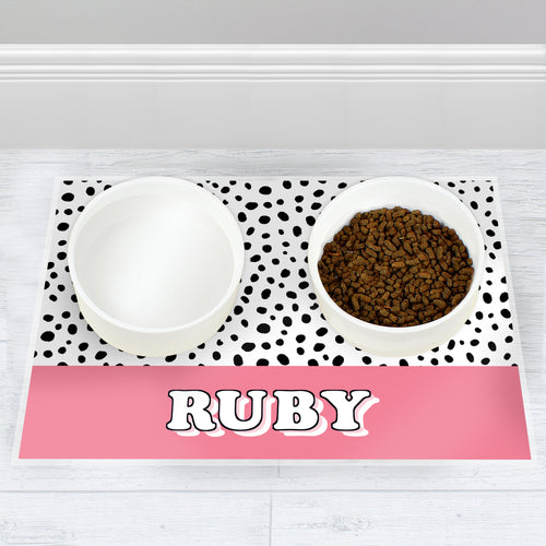 PINK DOG BOWL MAT