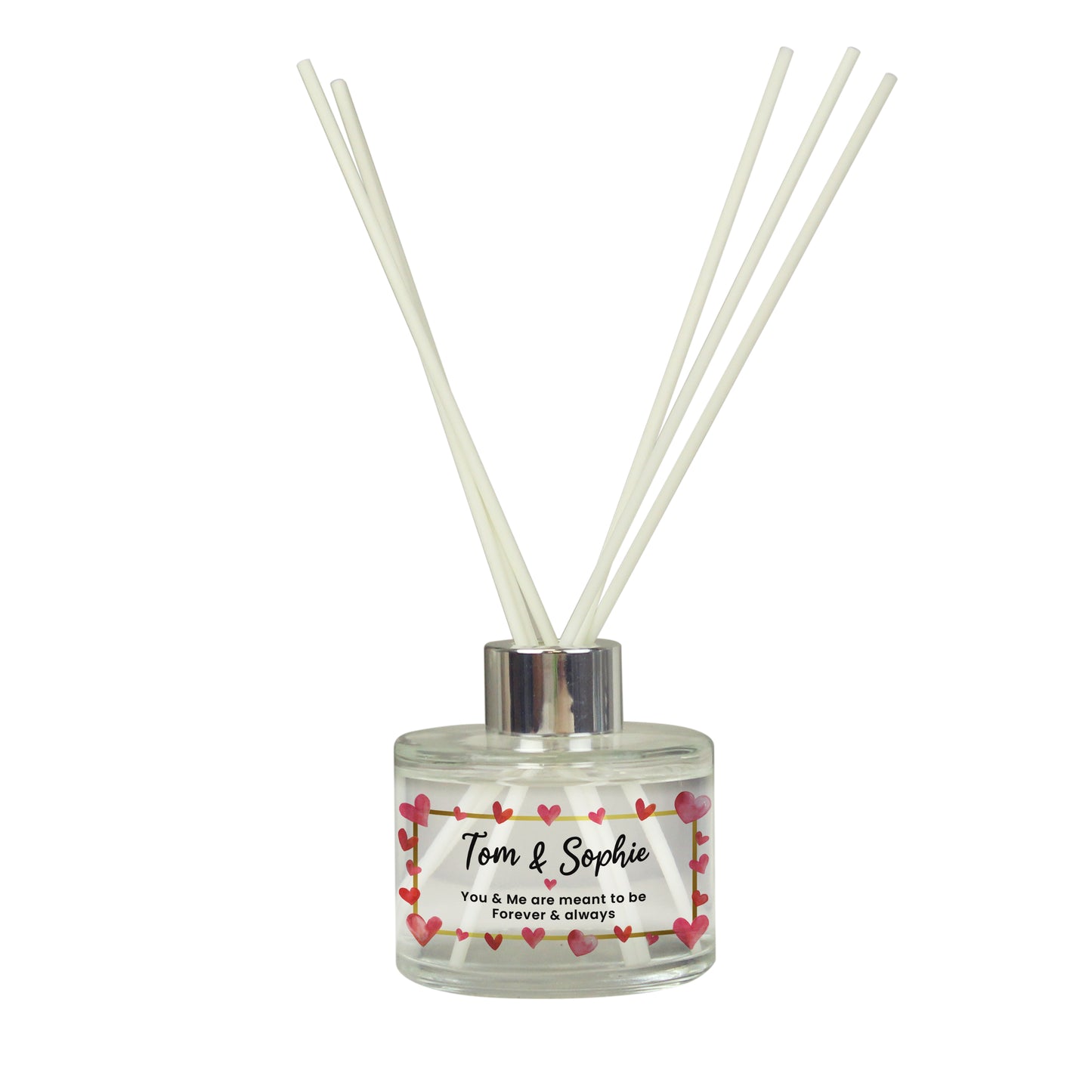 PERSONALISED HEARTS REED DIFFUSER