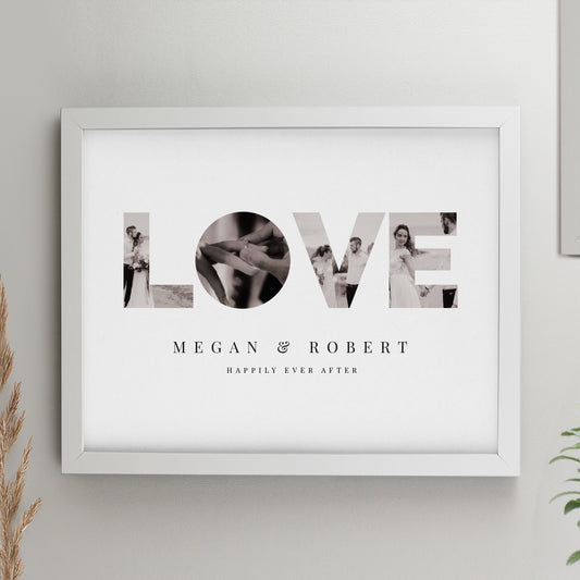 LOVE WHITE POSTER FRAME