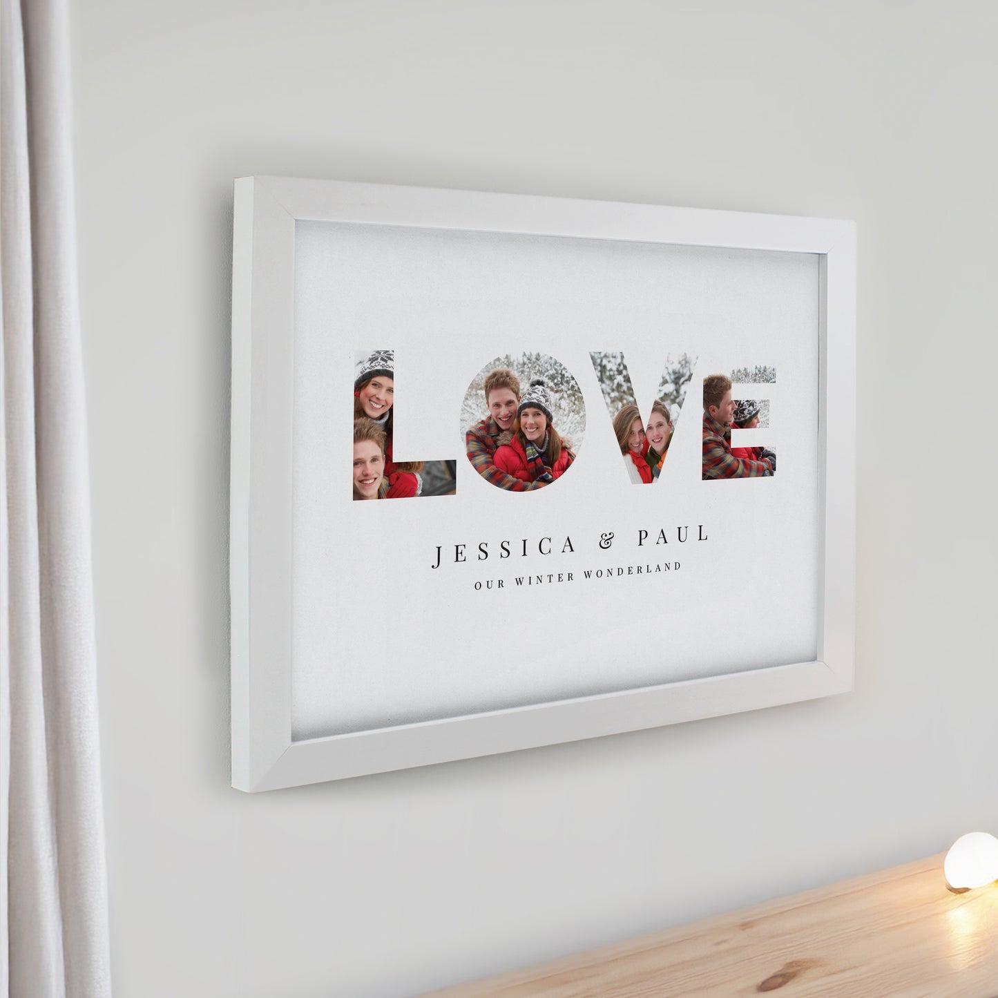 LOVE WHITE POSTER FRAME