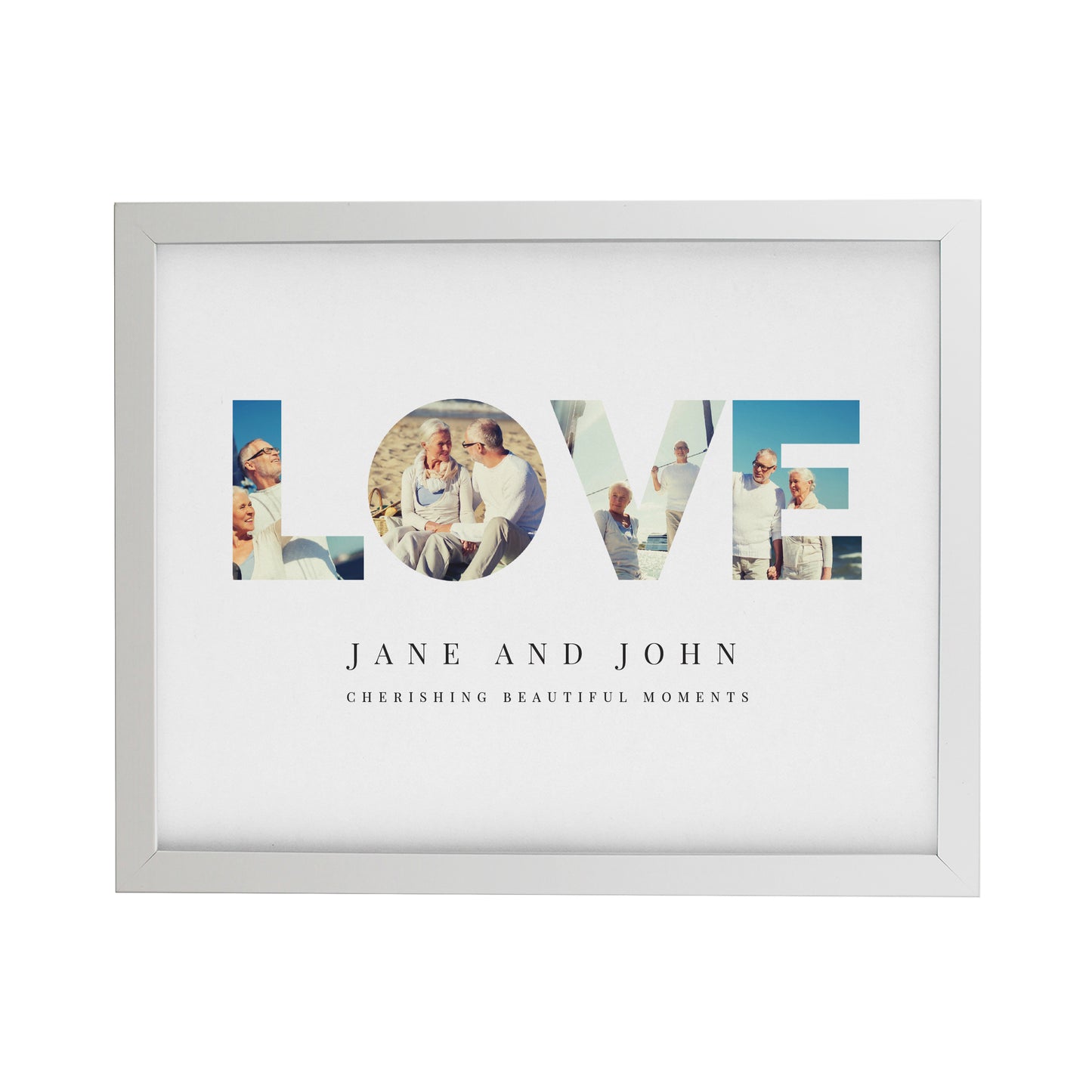 LOVE WHITE POSTER FRAME