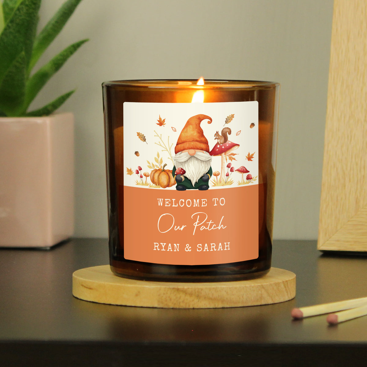 AUTUMN GONK GLASS CANDLE