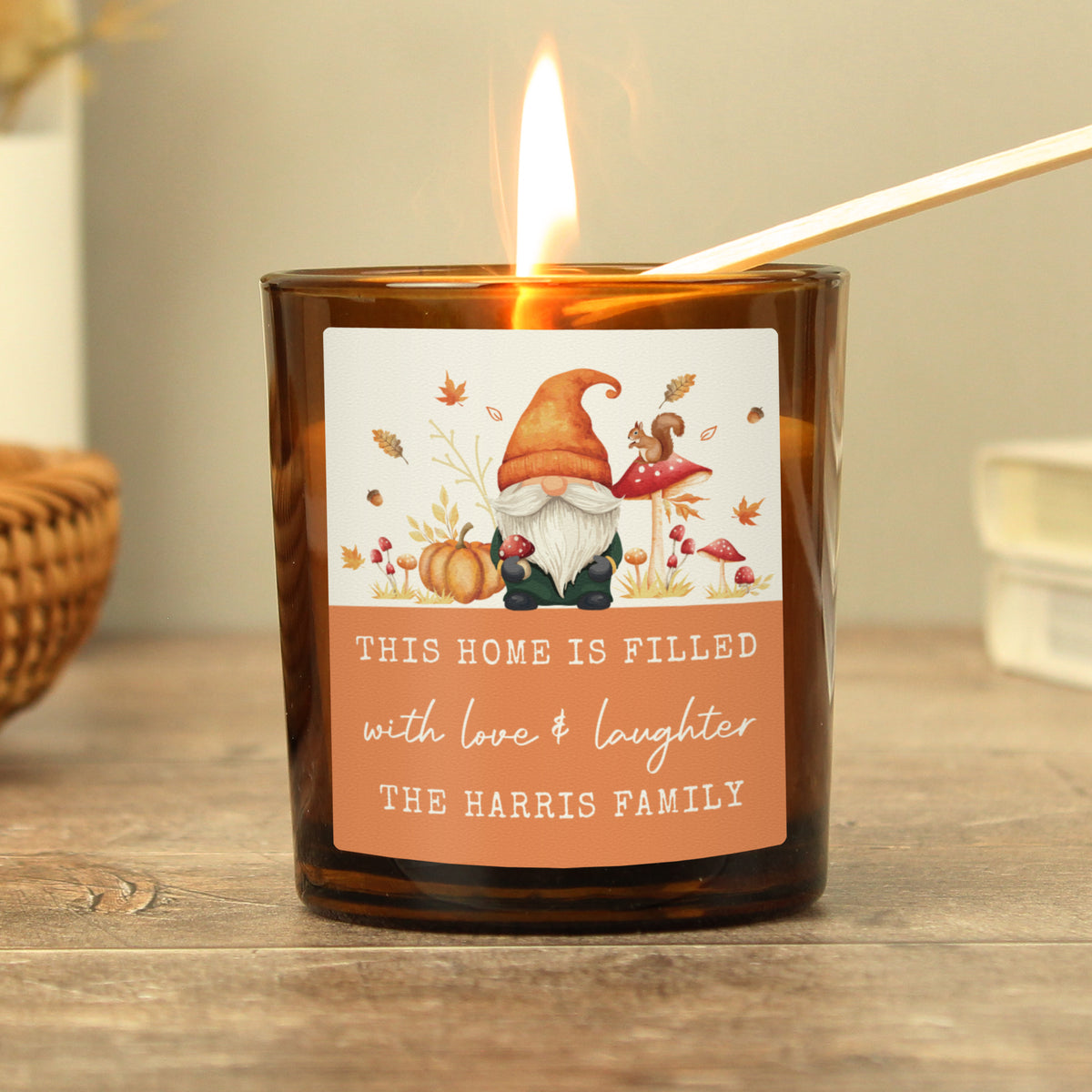 AUTUMN GONK GLASS CANDLE