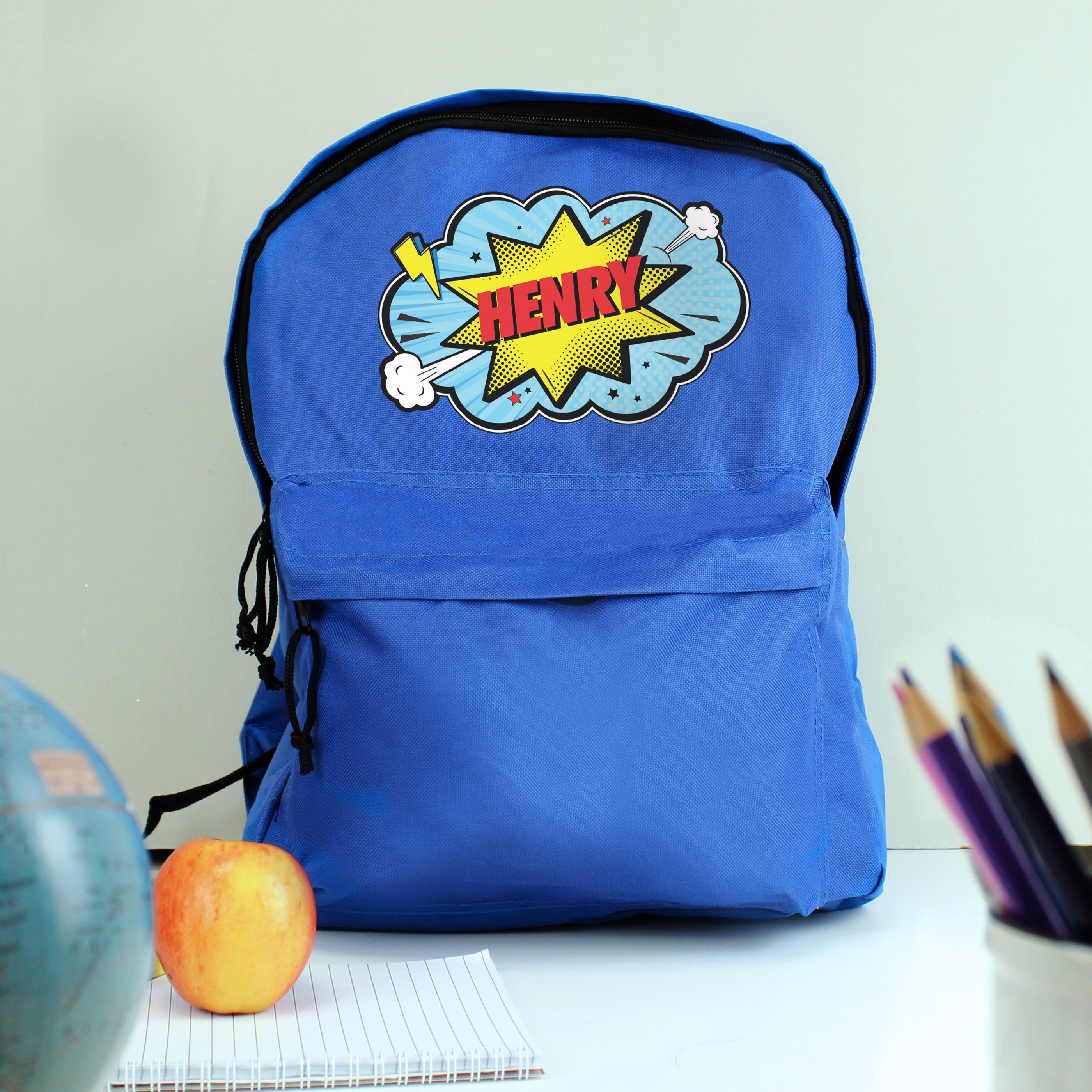 BLUE SUPERHERO BACKPACK