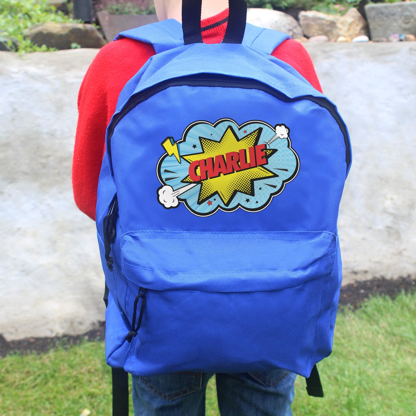BLUE SUPERHERO BACKPACK