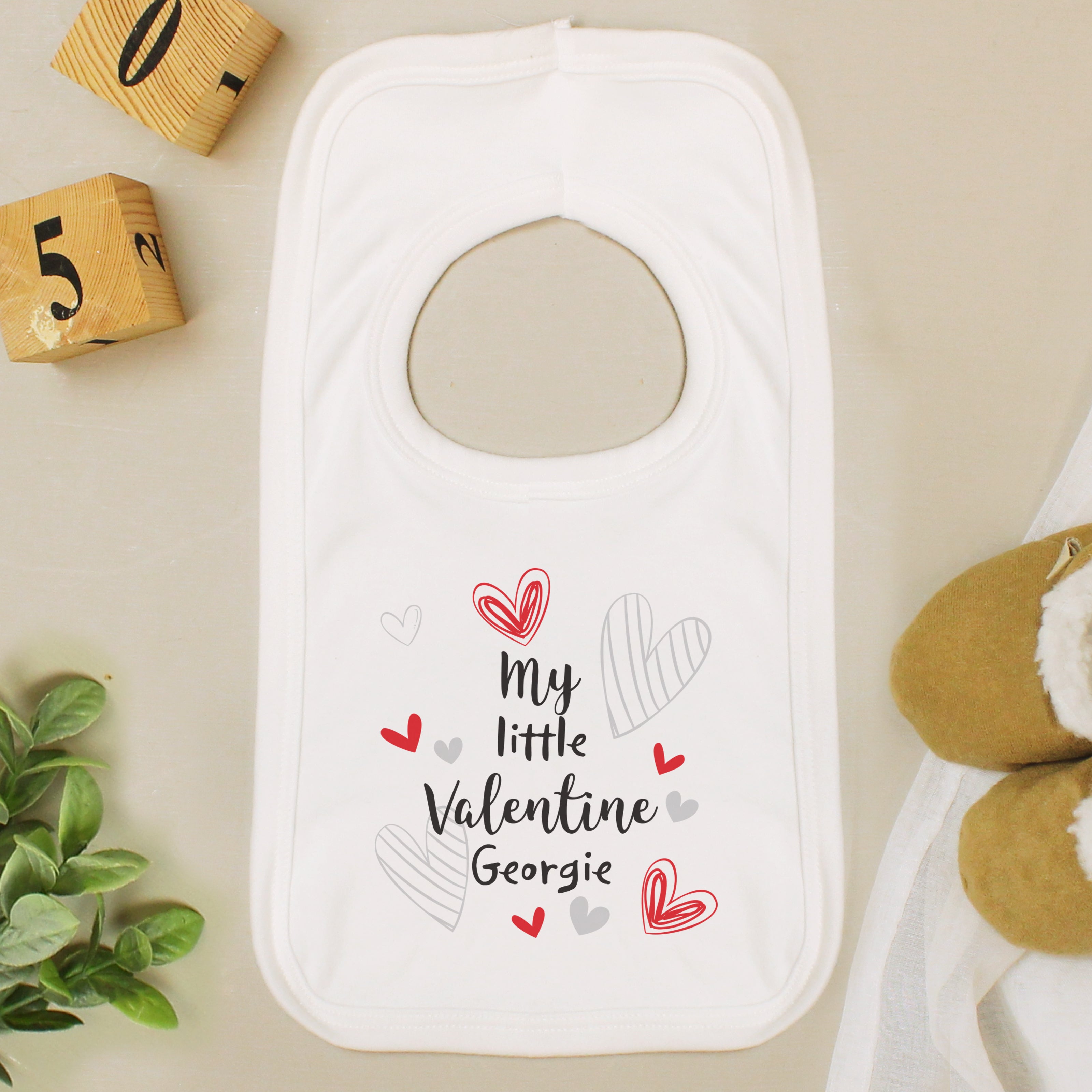 LITTLE VALENTINE BABY BIB