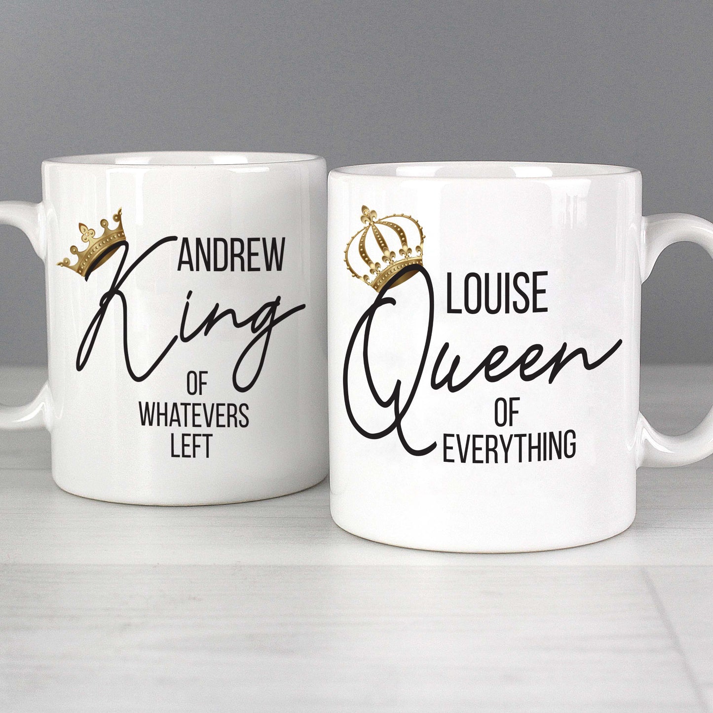 KING AND QUEEN MUG SET