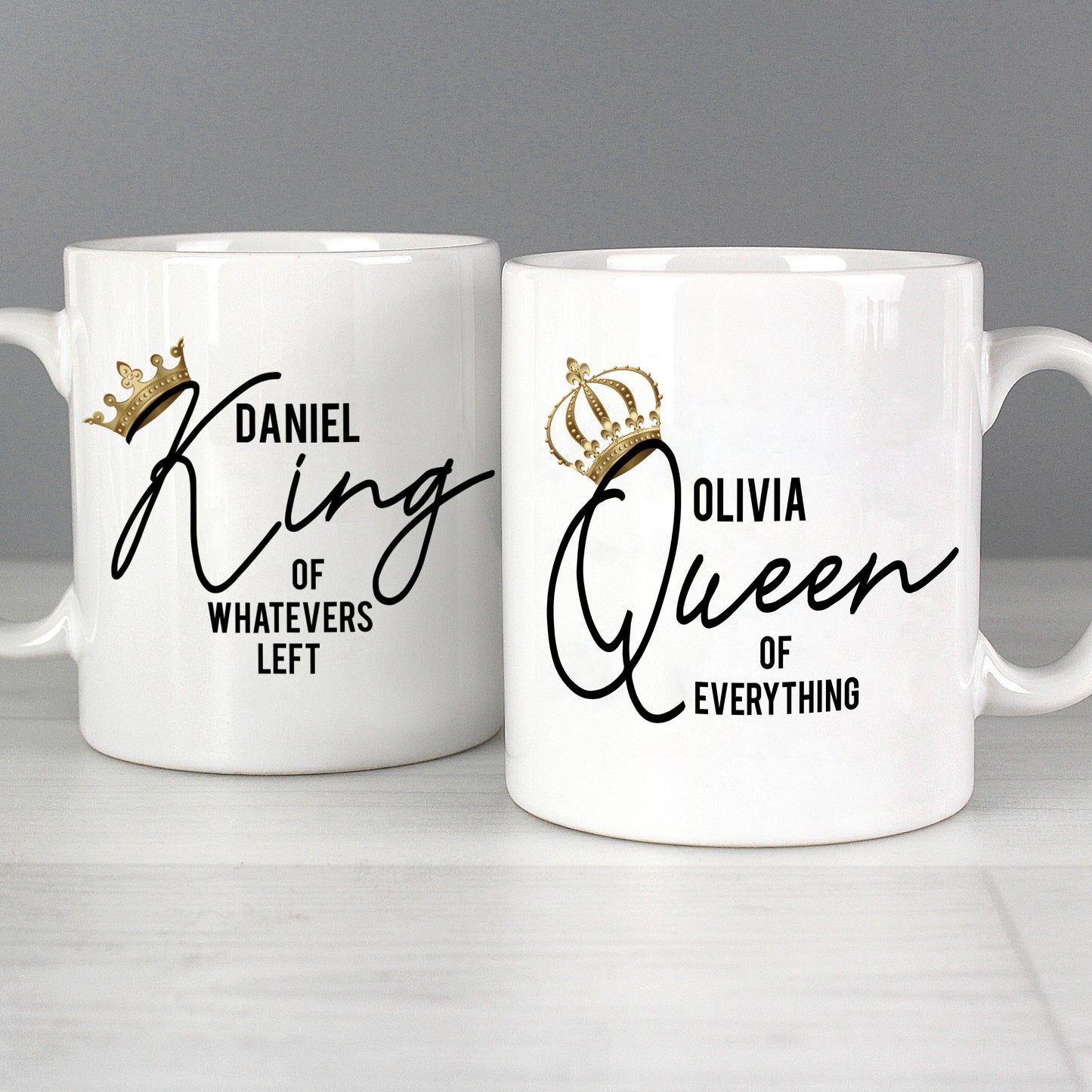 KING AND QUEEN MUG SET