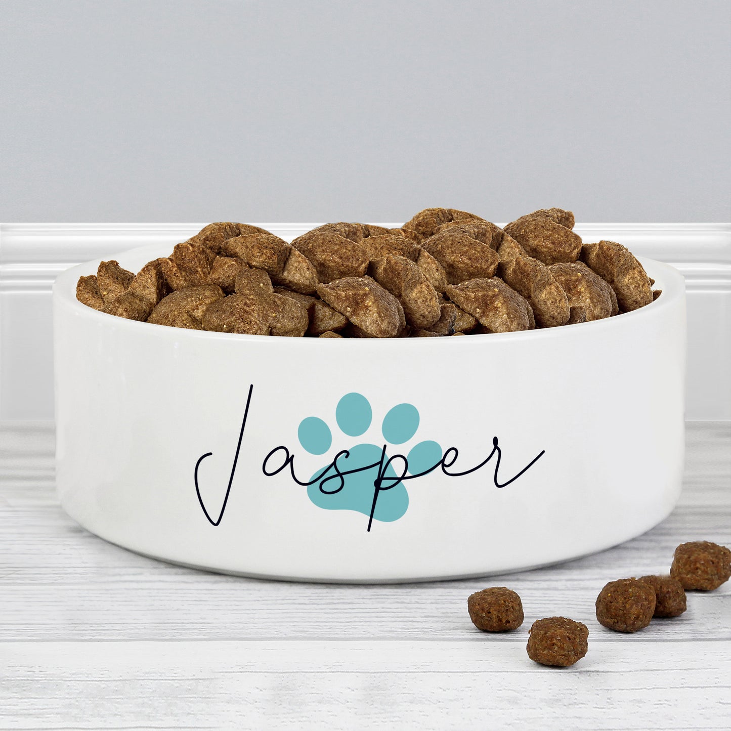 BLUE PAW PRINT PET BOWL