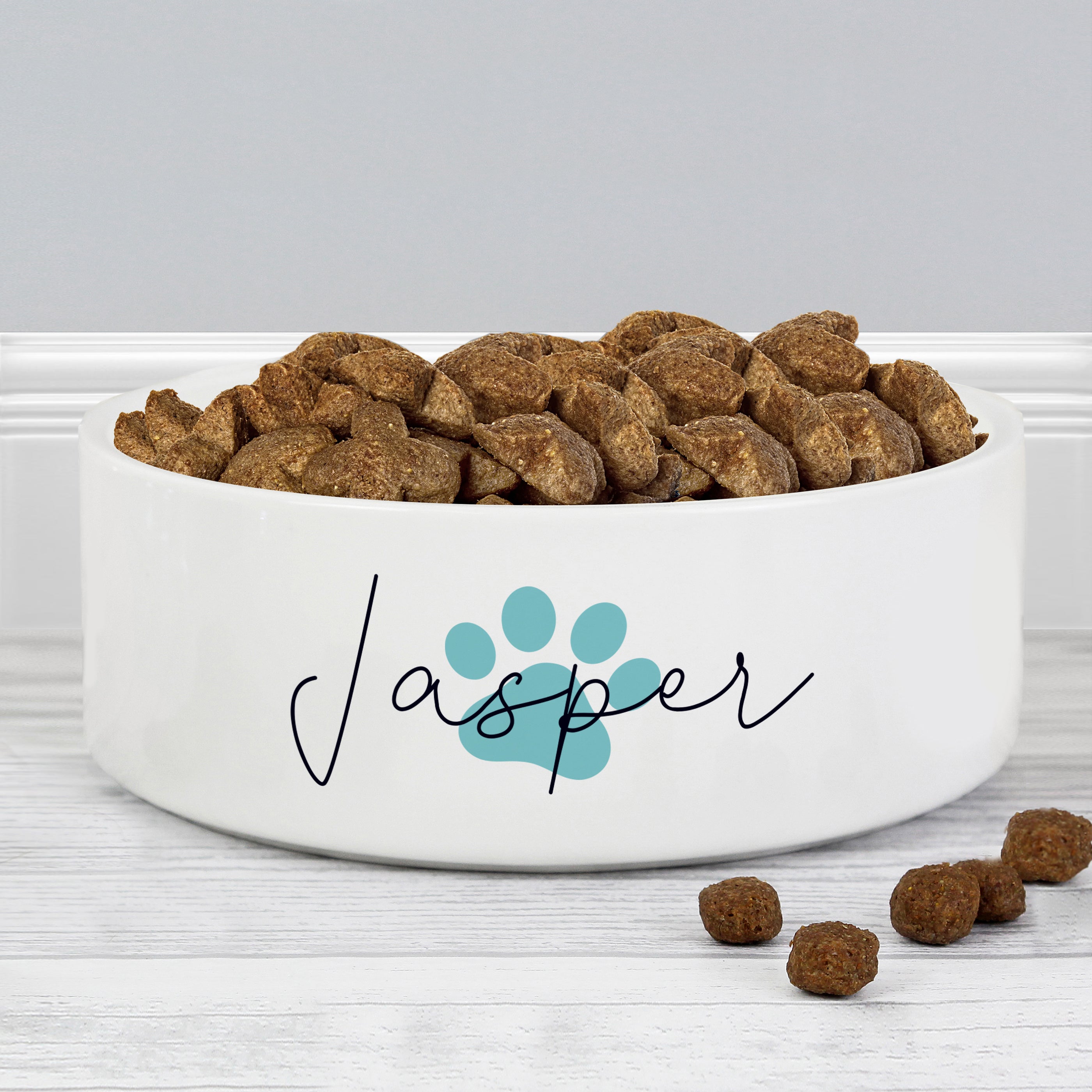 BLUE PAW PRINT PET BOWL