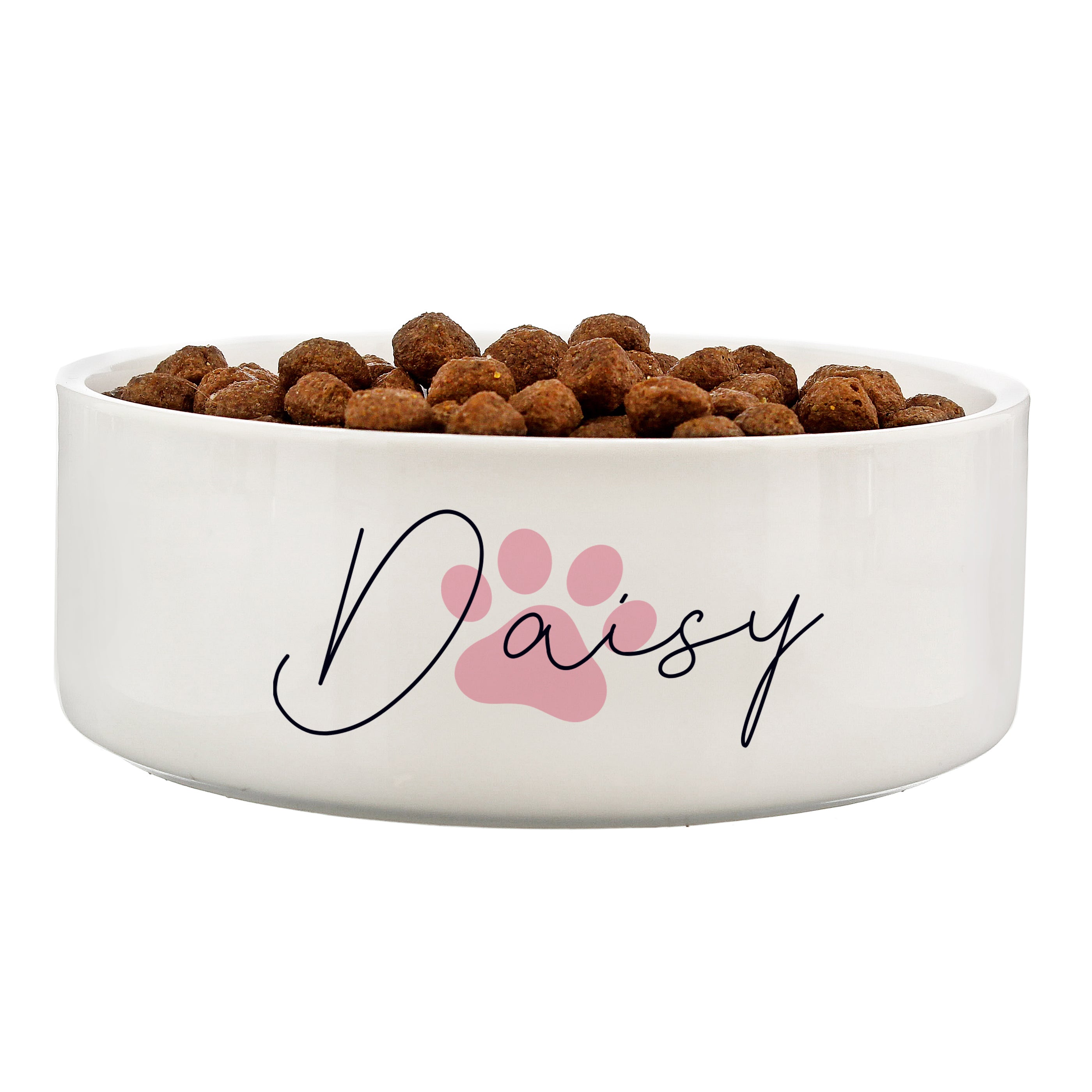 PINK PAW PRINT PET BOWL