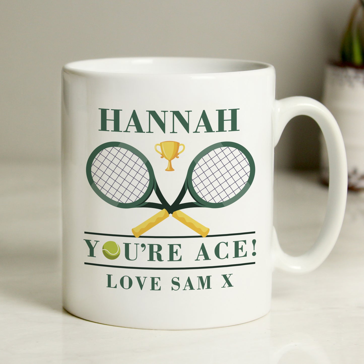 PERSONALISED TENNIS MUG