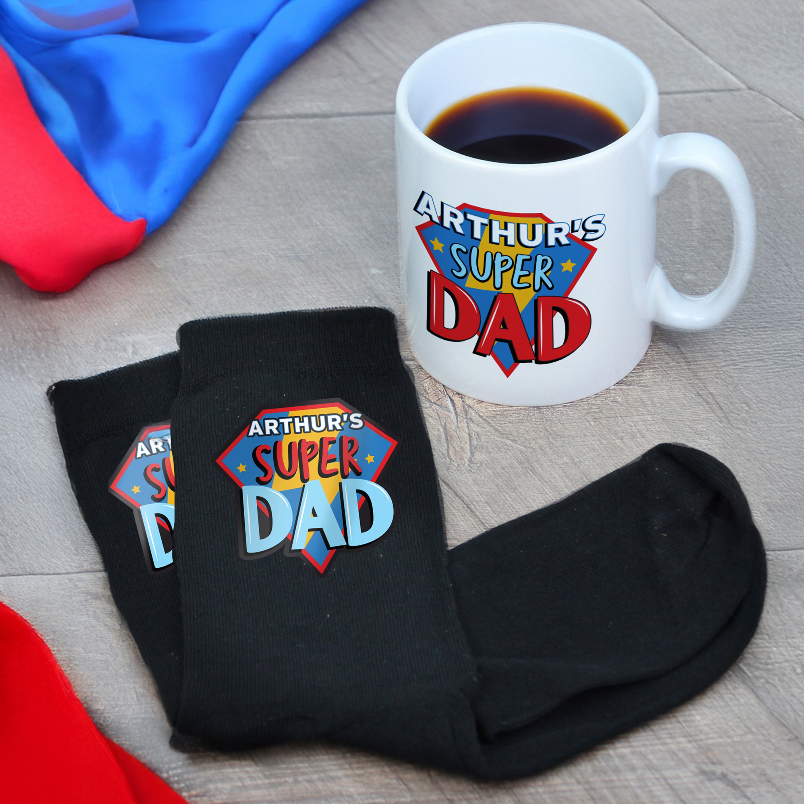SUPER DAD MUG & SOCKS SET
