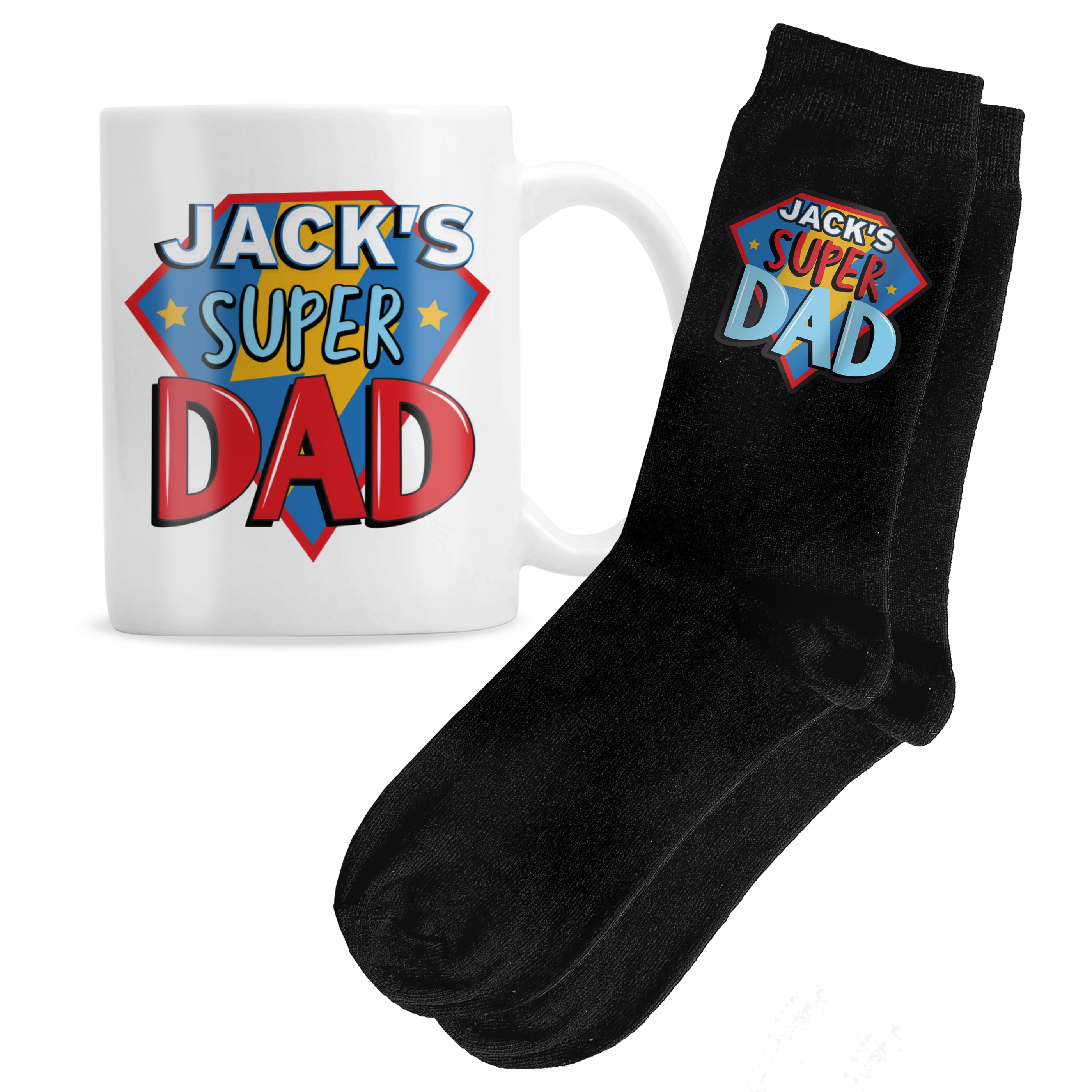 SUPER DAD MUG & SOCKS SET