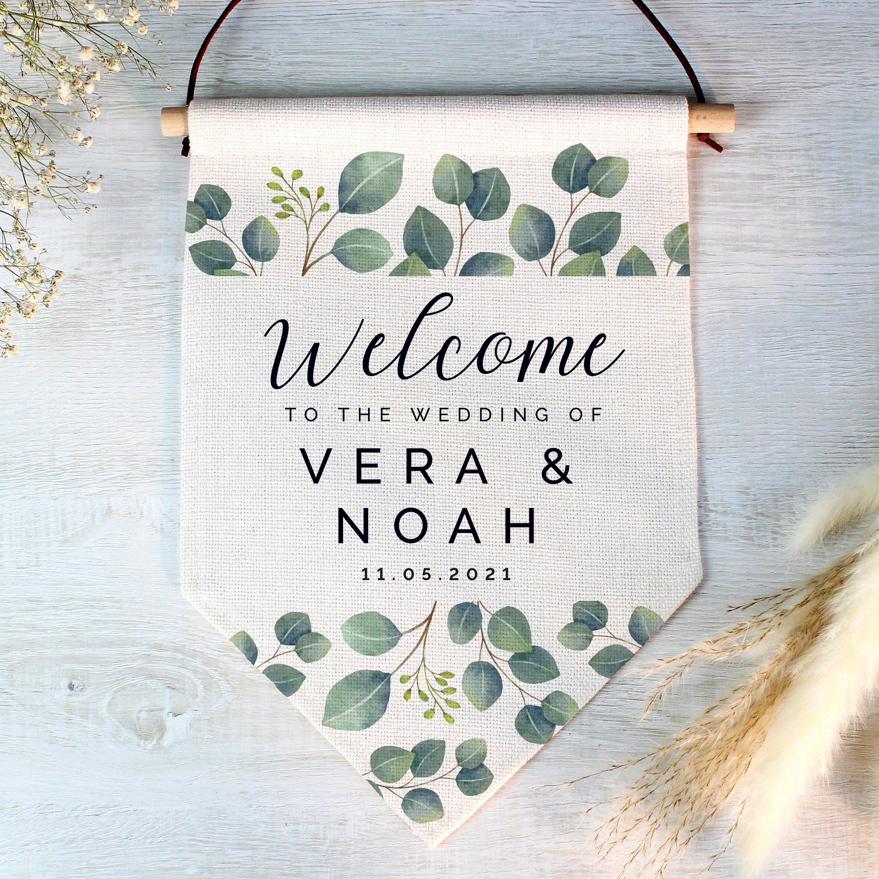 BOTANICAL WEDDING HANGING BANNER