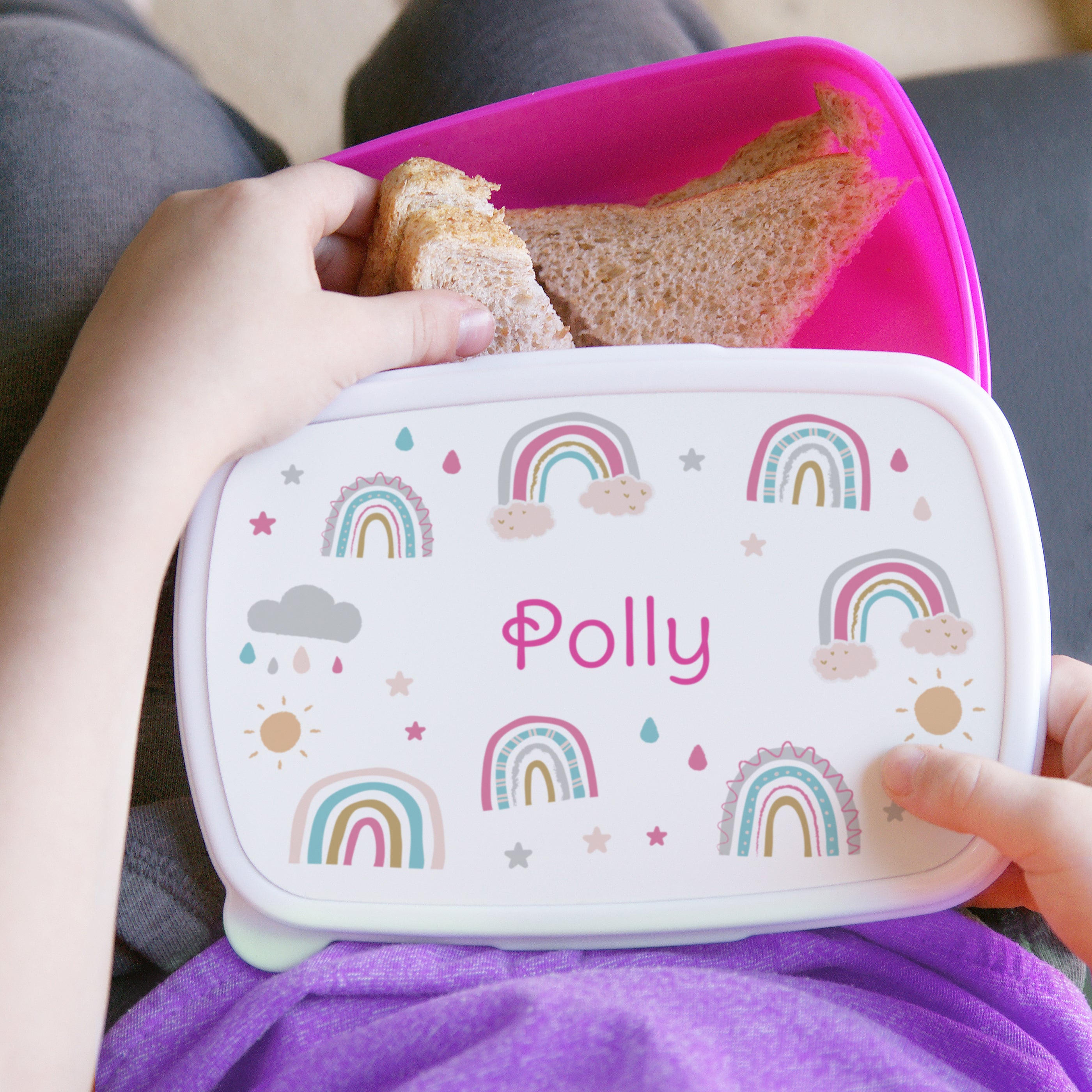 PINK RAINBOW LUNCH BOX