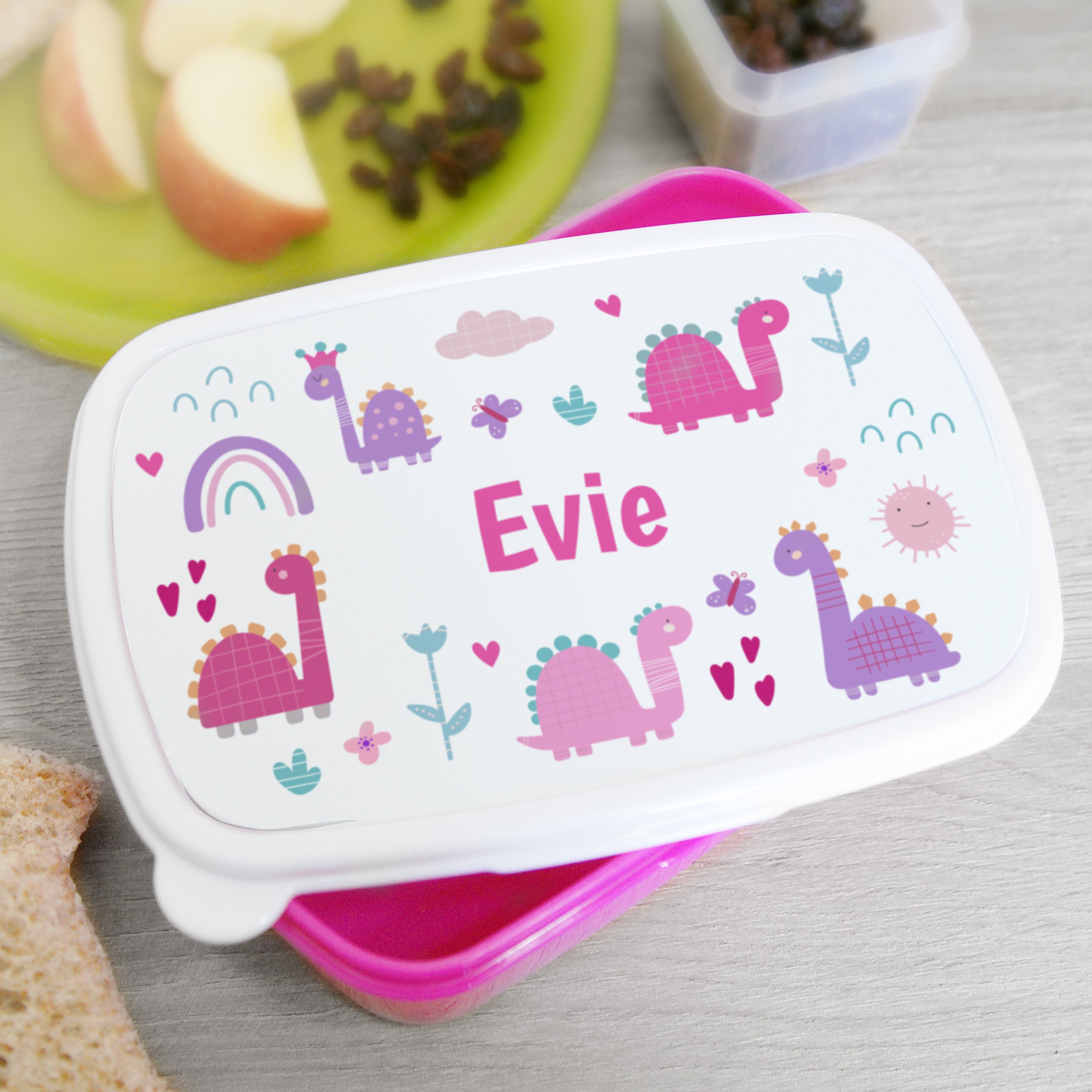 PINK DINOSAUR LUNCH BOX