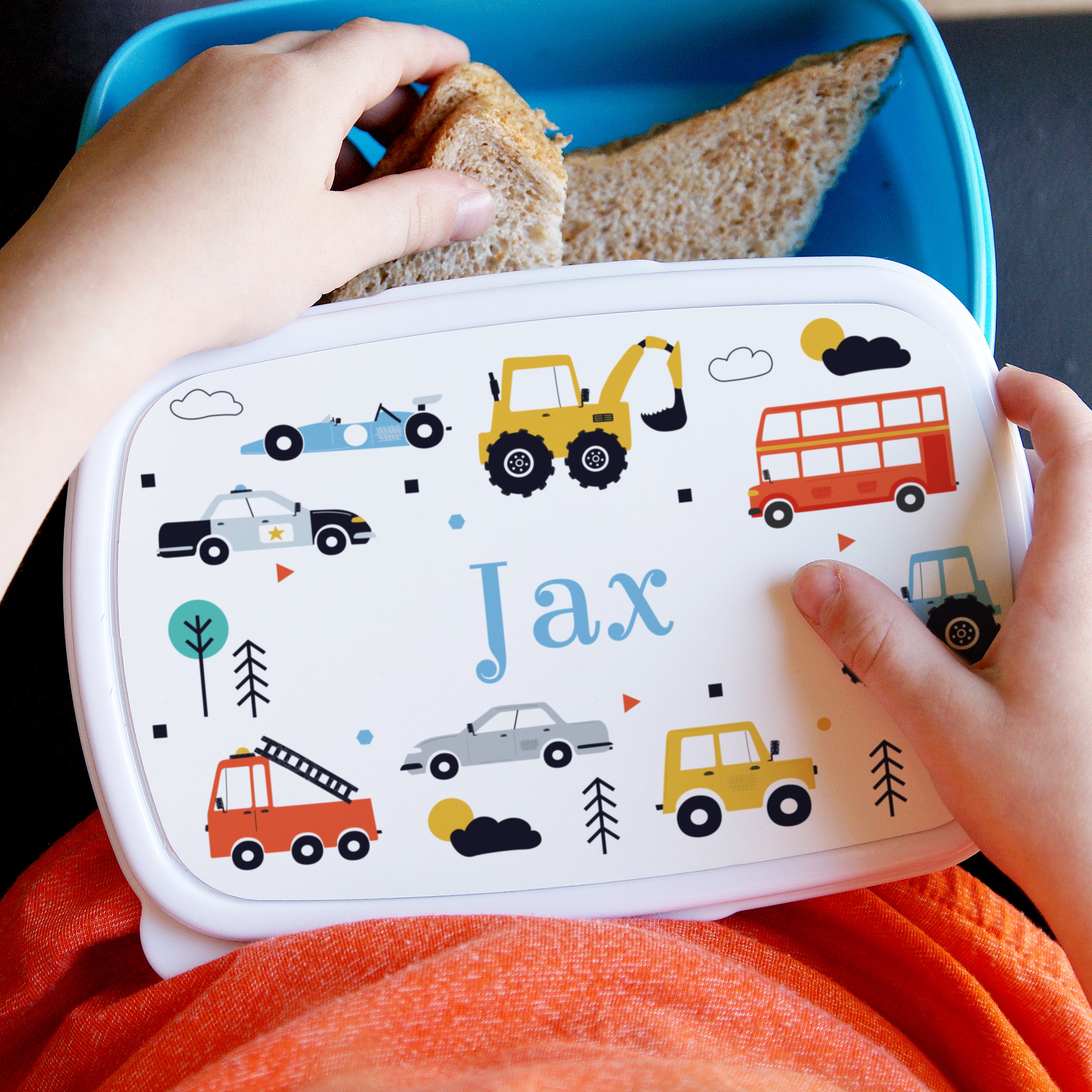 BLUE CARS LUNCH BOX