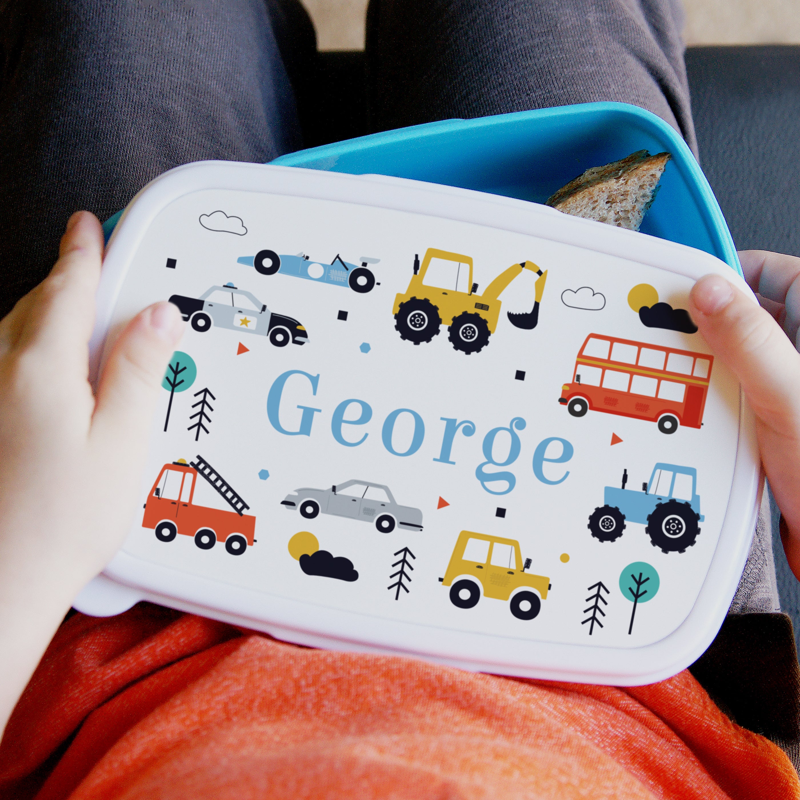 BLUE CARS LUNCH BOX