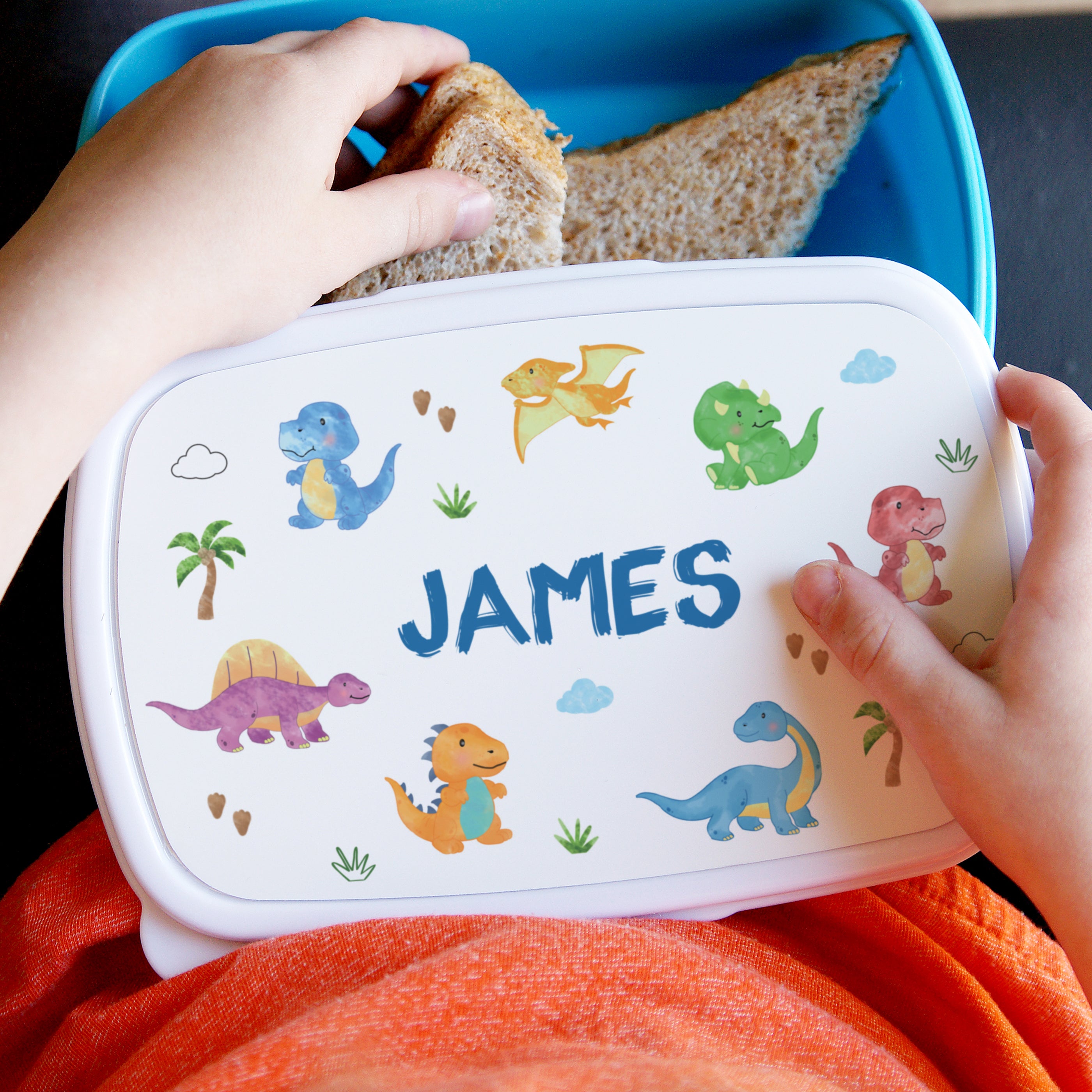 BLUE DINOSAUR LUNCH BOX