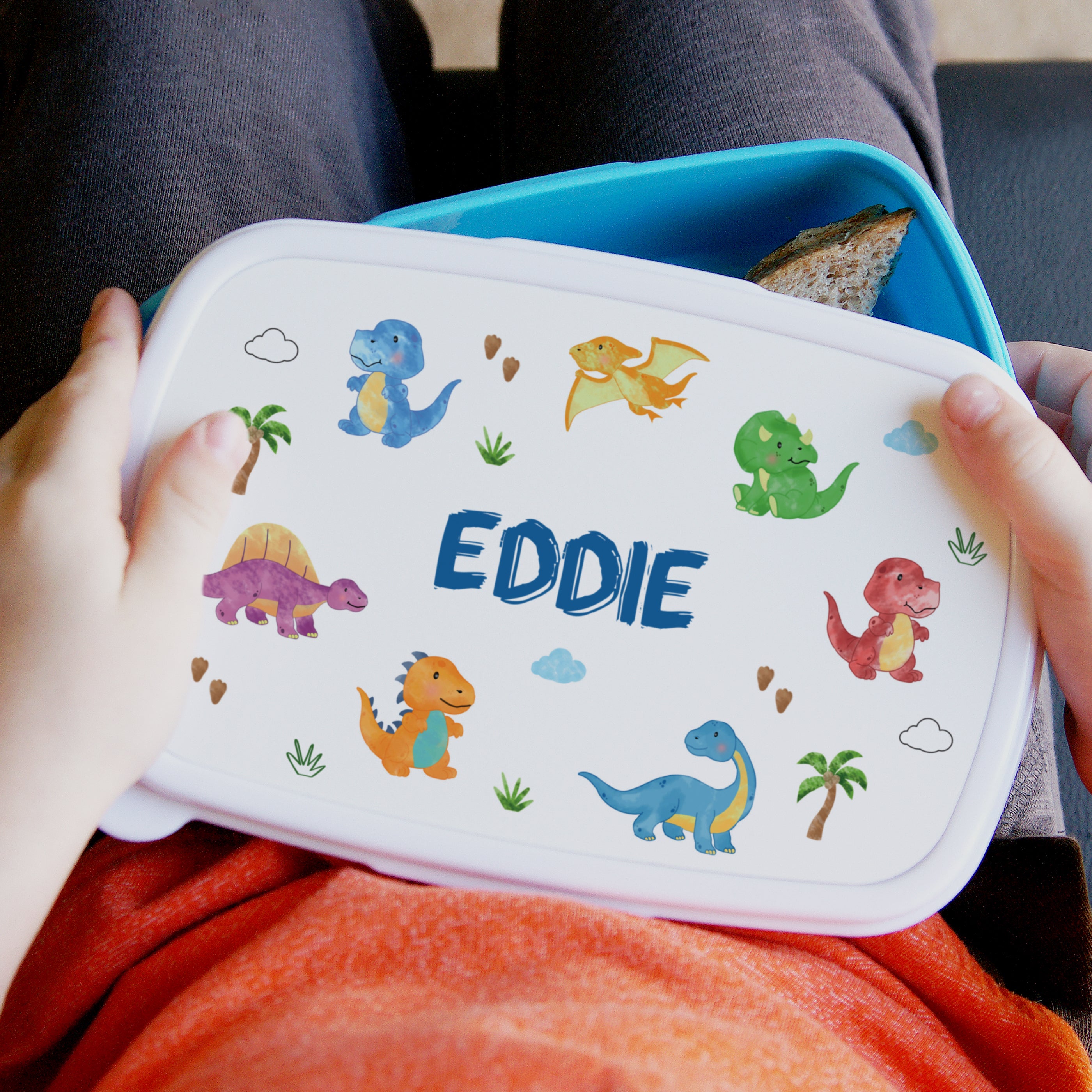 BLUE DINOSAUR LUNCH BOX