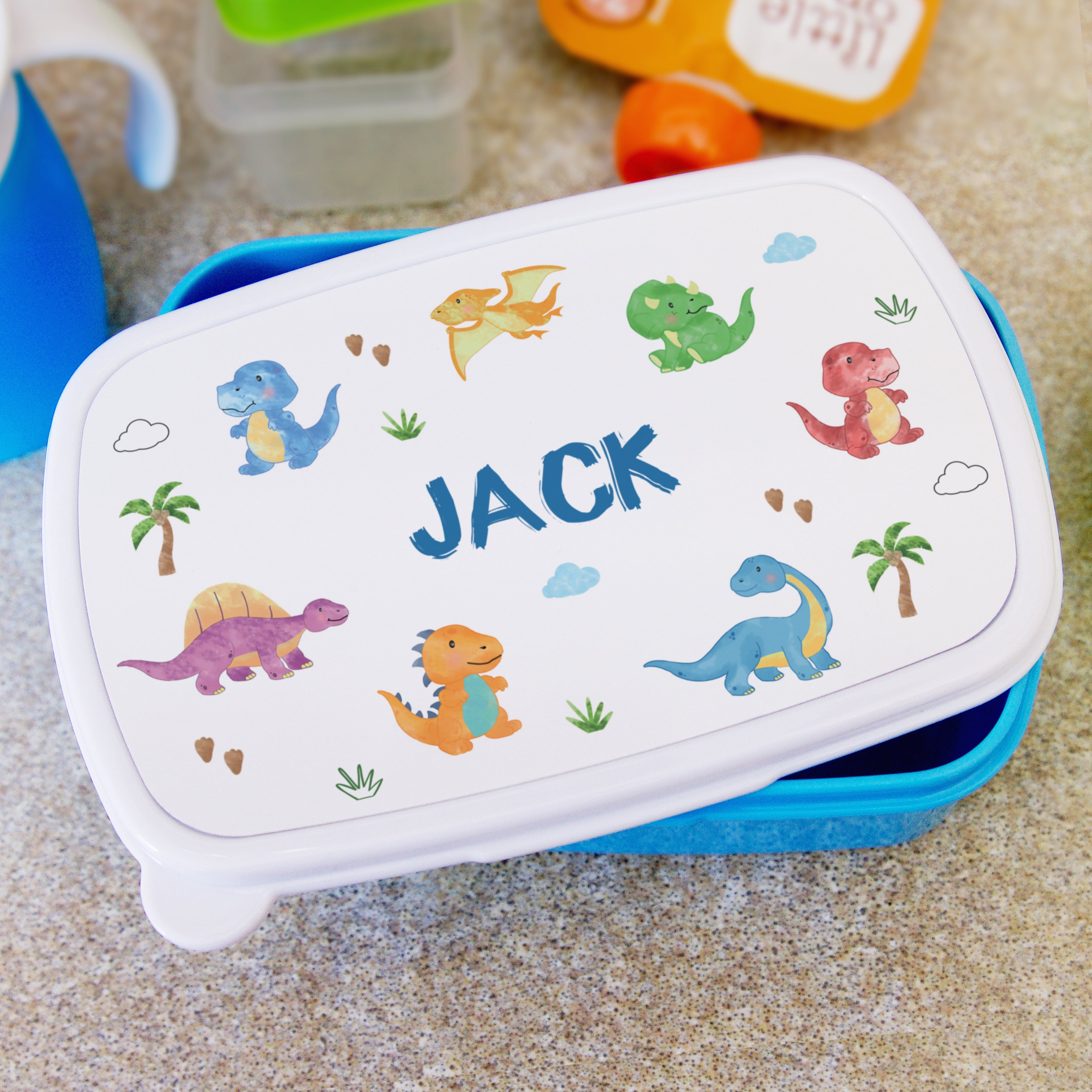 BLUE DINOSAUR LUNCH BOX