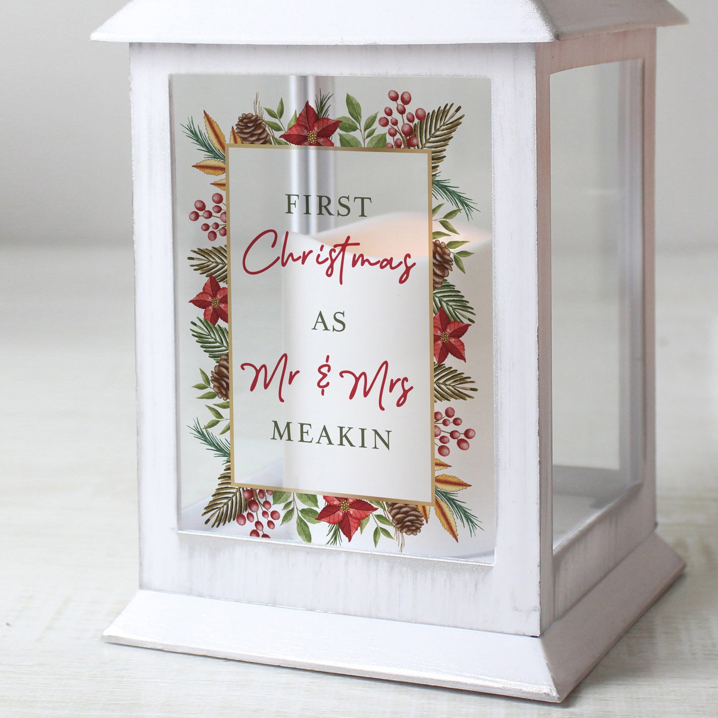 WHITE CHRISTMAS LANTERN