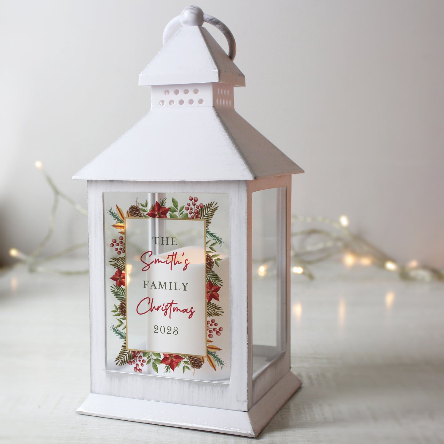 WHITE CHRISTMAS LANTERN