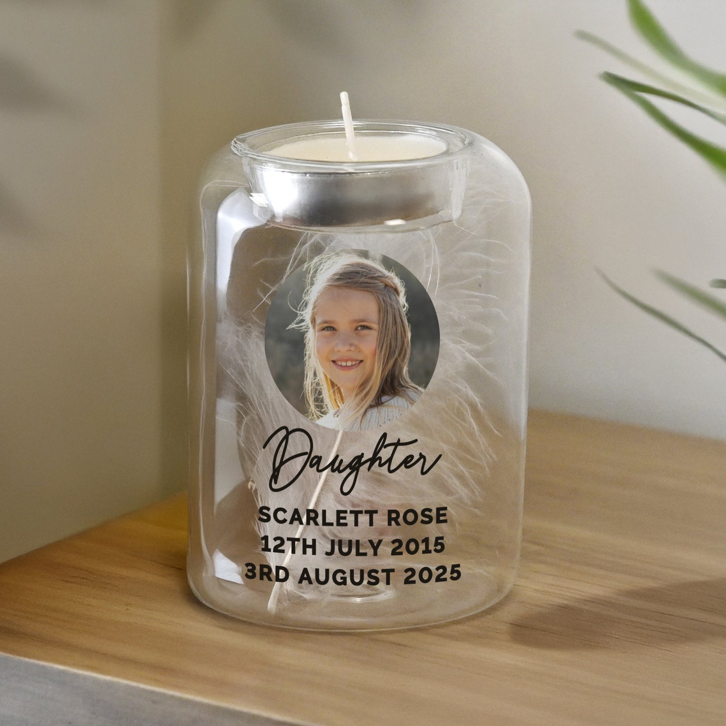 FEATHER TEALIGHT HOLDER