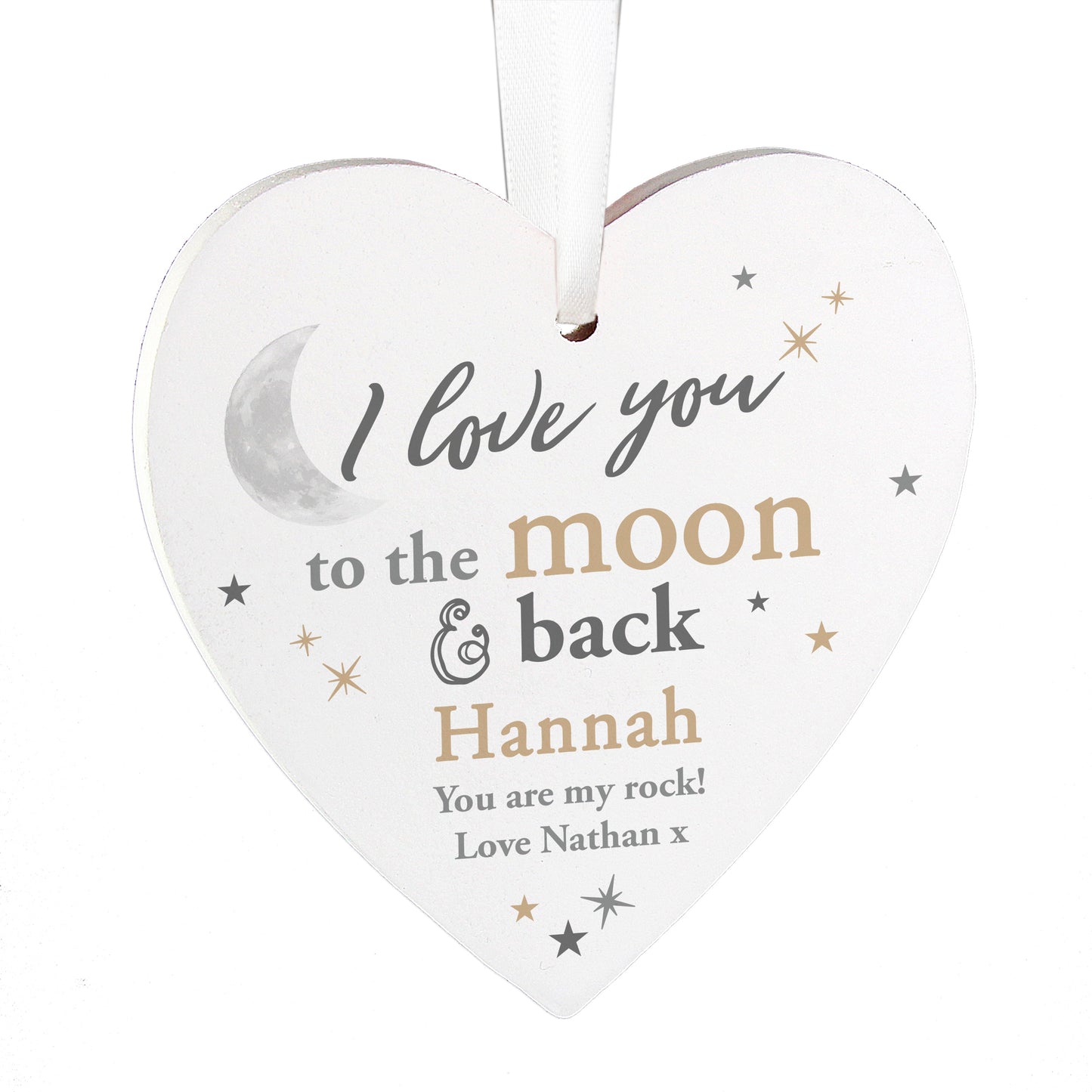 TO THE MOON & BACK WOODEN HEART