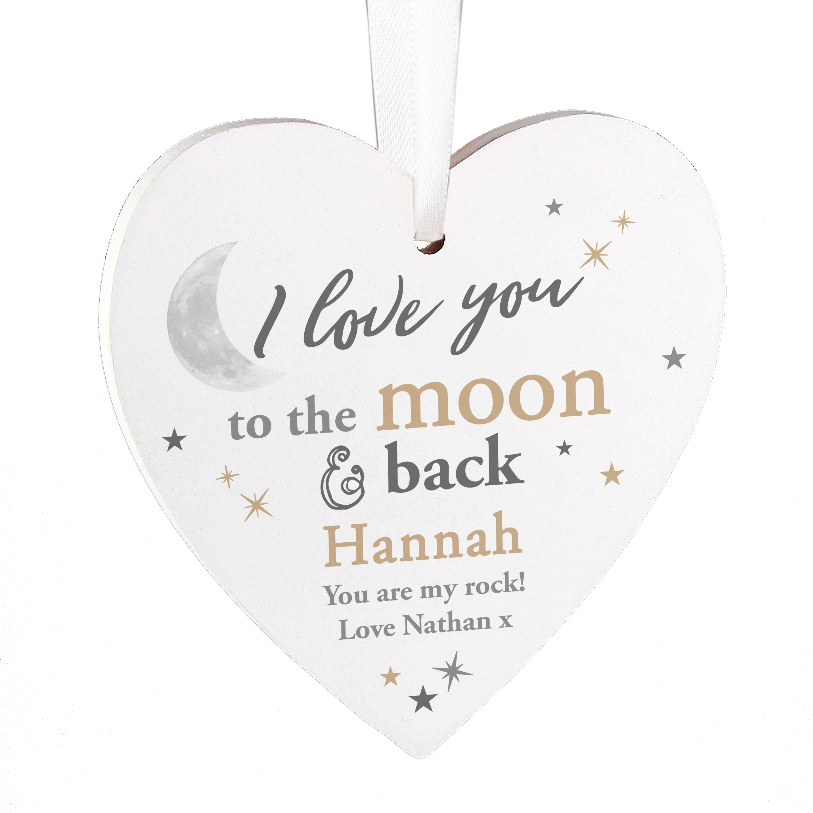 TO THE MOON & BACK WOODEN HEART