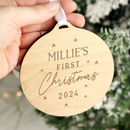 1ST CHRISTMAS WOODEN DECORATION