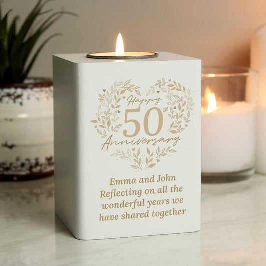 50TH GOLDEN ANNIVERSARY TEA LIGHT HOLDER