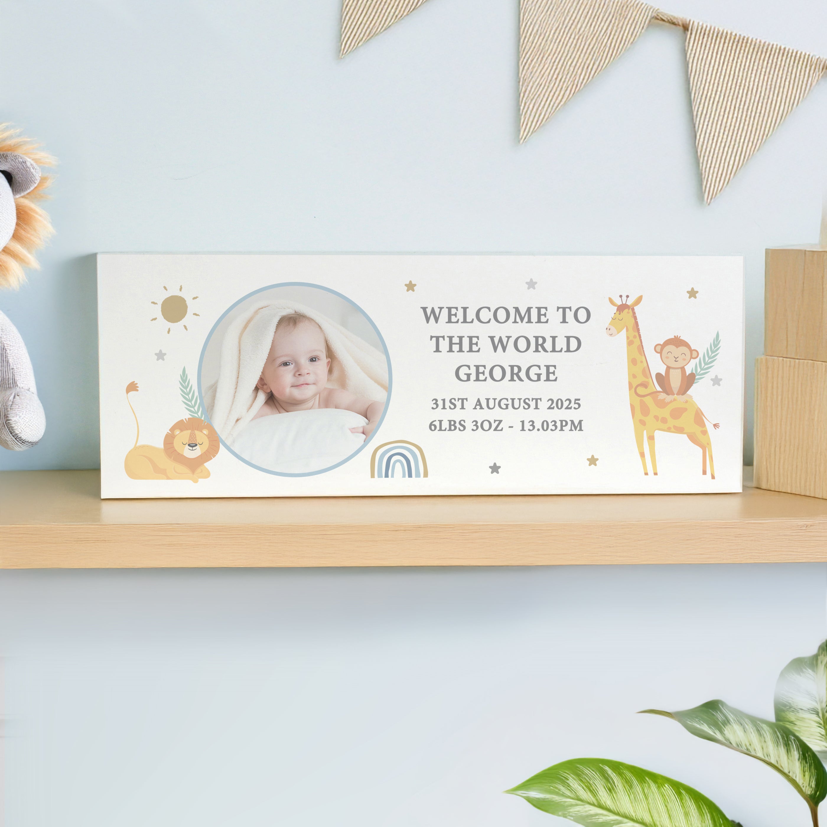 SAFARI ANIMALS NEW BABY ORNAMENT