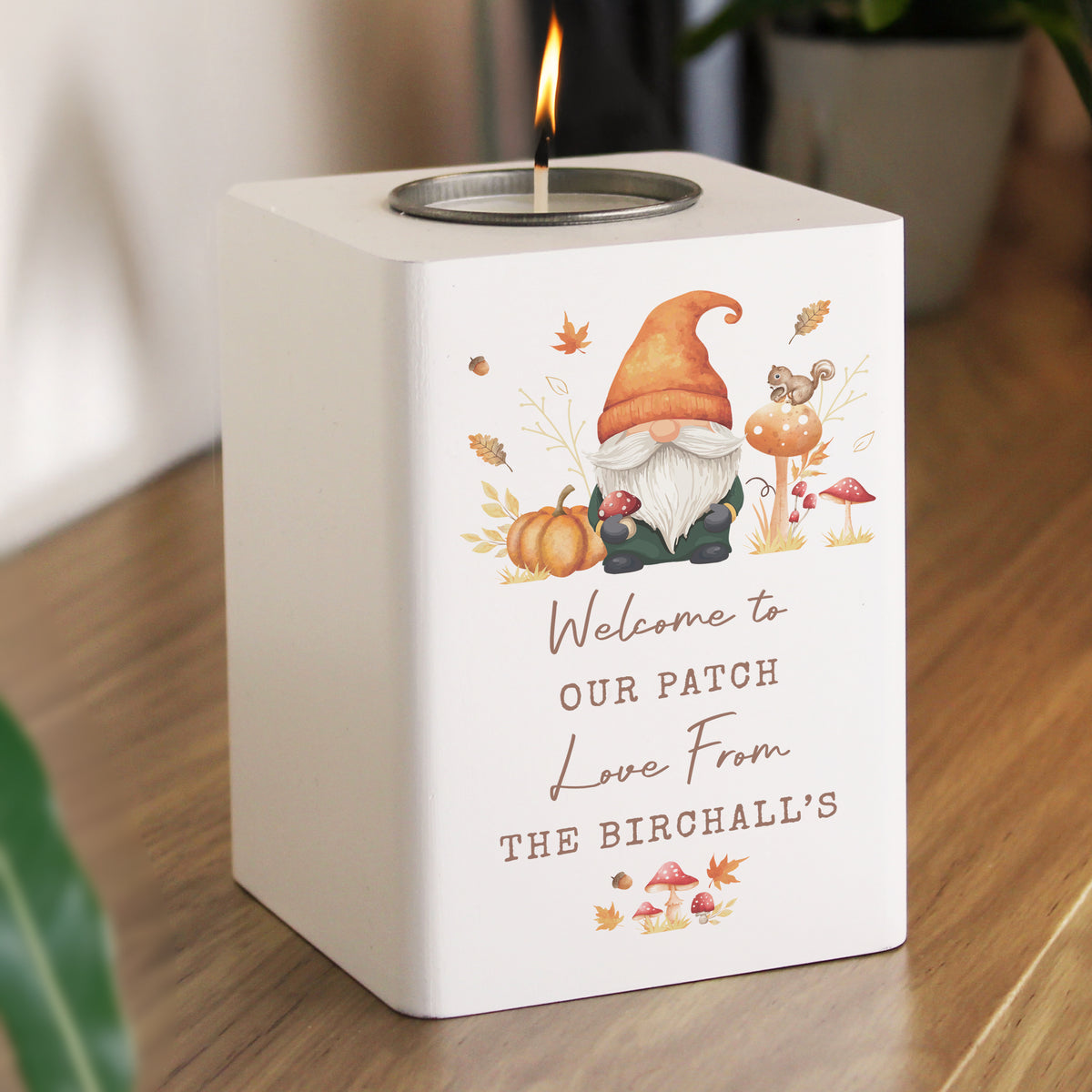 AUTUMN GONK TEALIGHT HOLDER