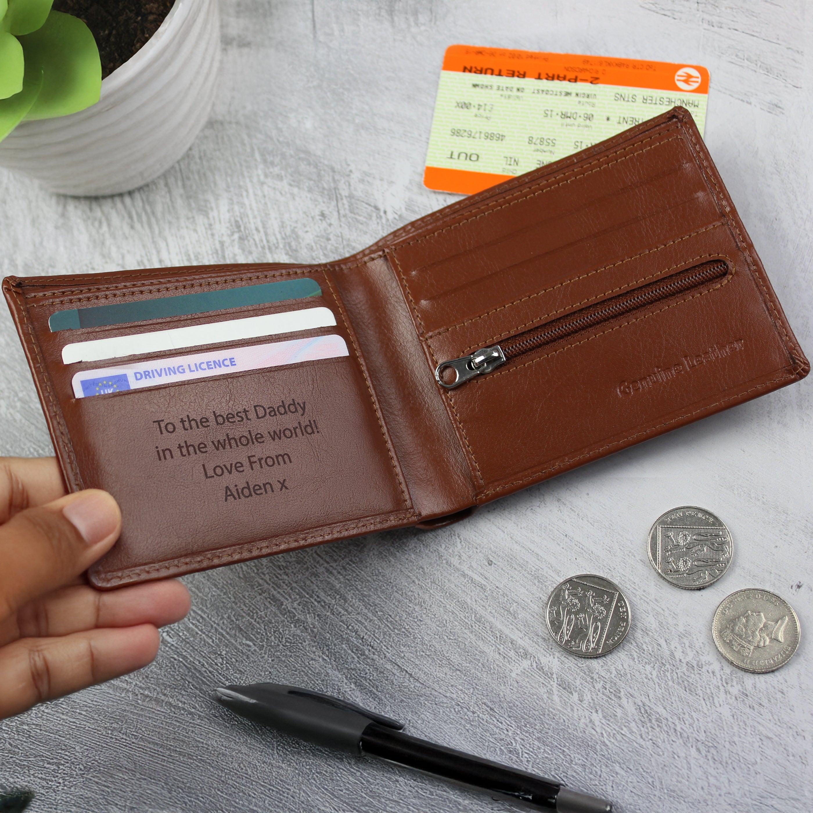 PERSONALISED LEATHER WALLET