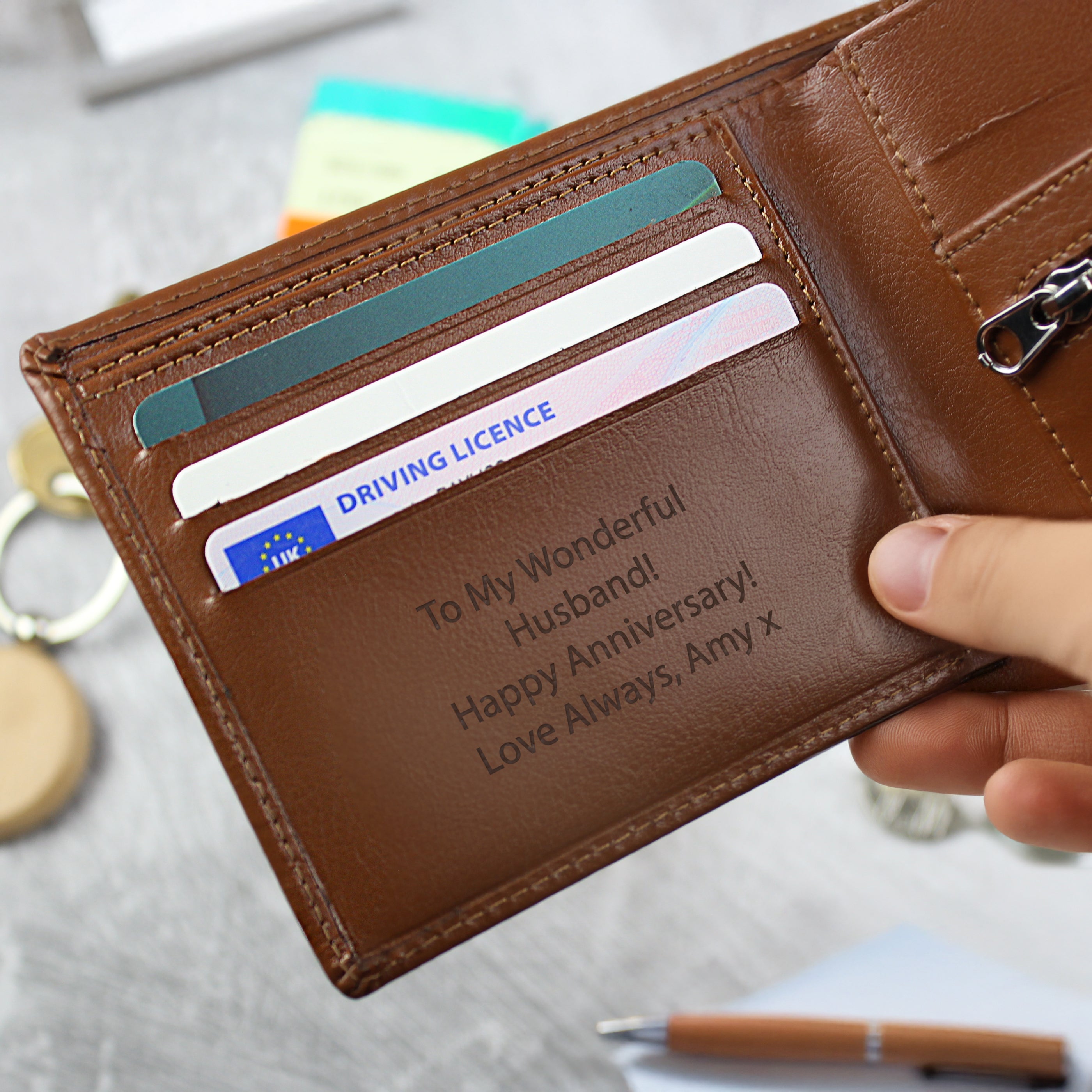 PERSONALISED LEATHER WALLET