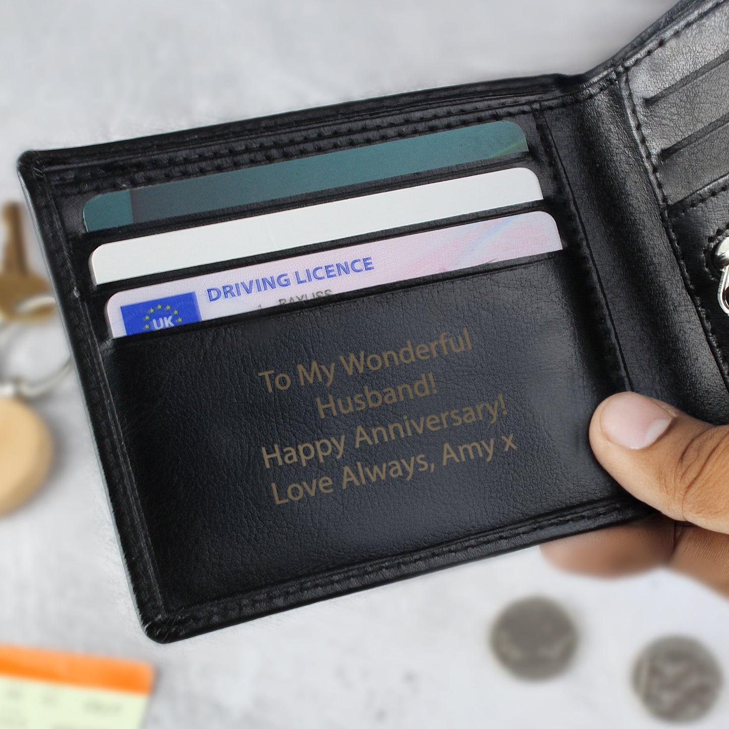 PERSONALISED LEATHER WALLET