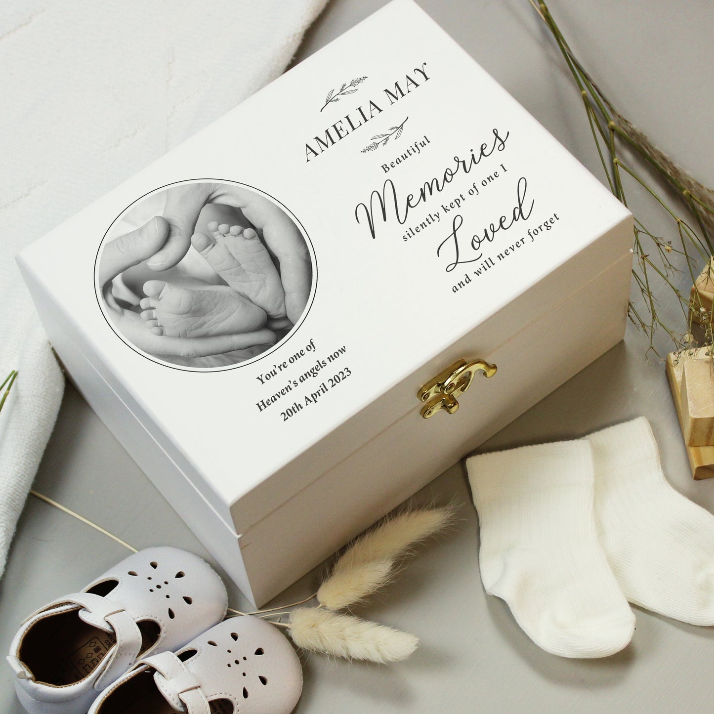 PHOTO MEMORIAL WOODEN BOX