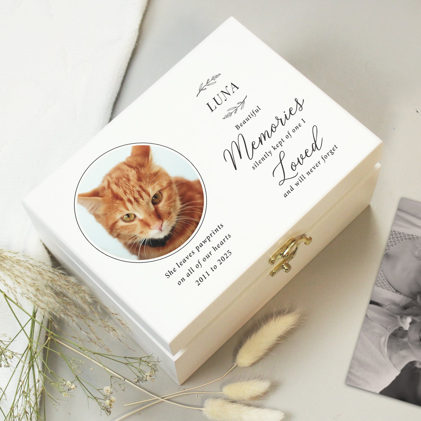 PHOTO MEMORIAL WOODEN BOX