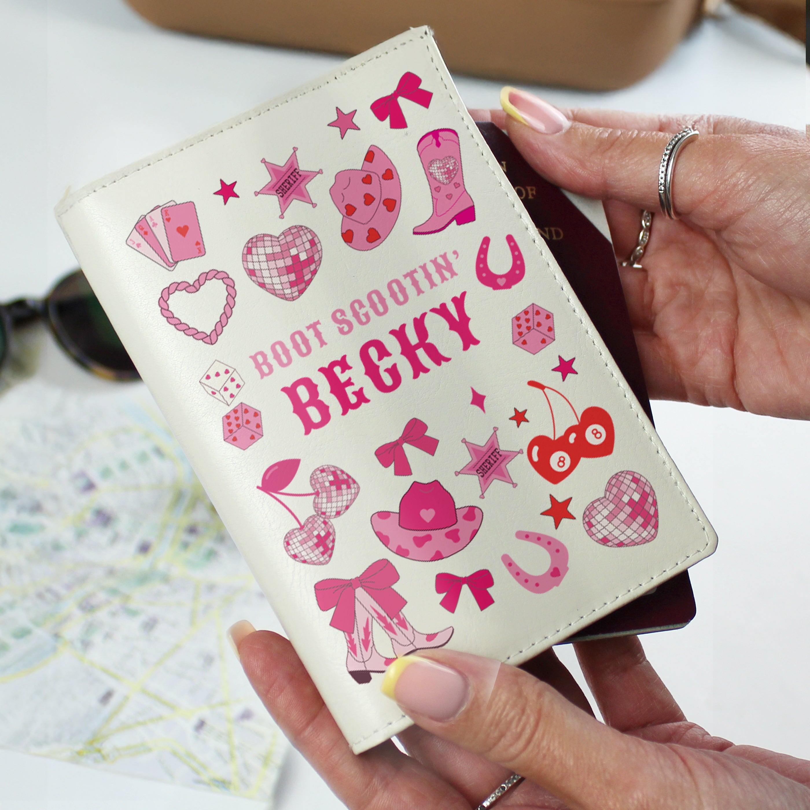 COWGIRL HOLDER & LUGGAGE TAG