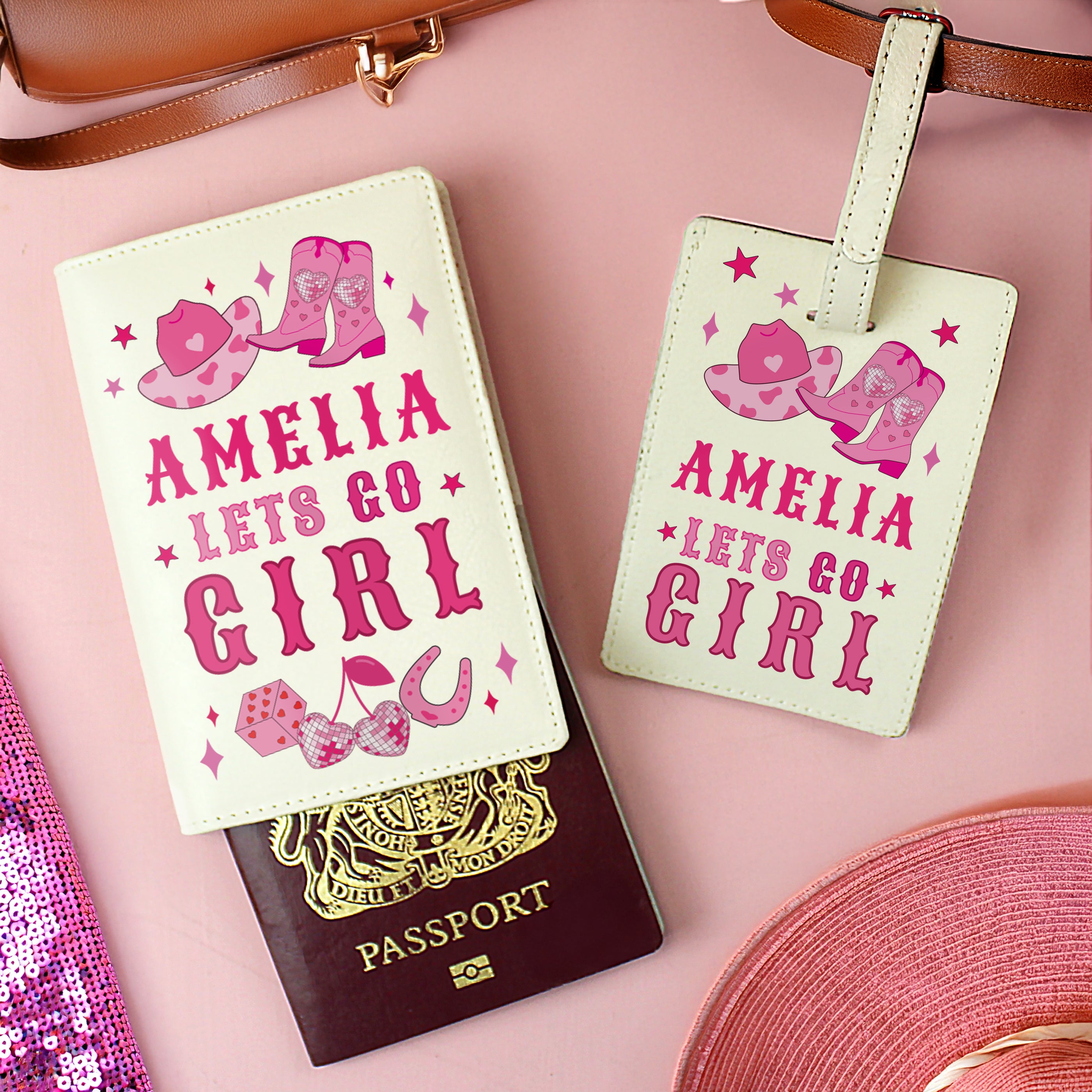 LETS GO GIRL HOLDER & LUGGAGE TAG