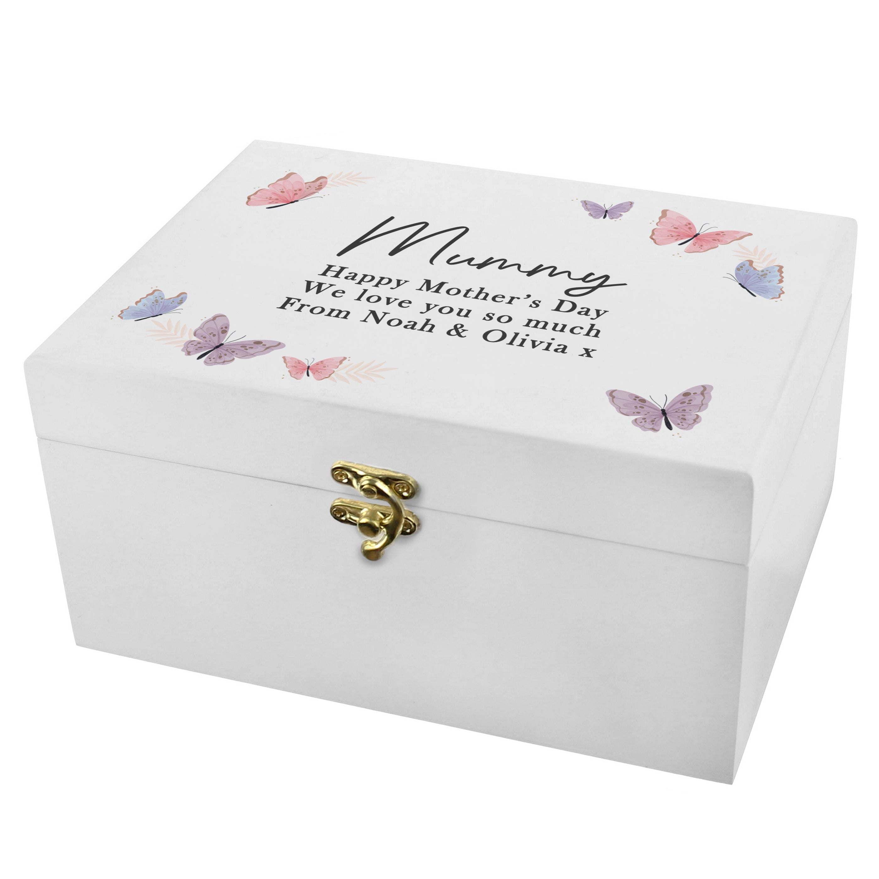 BUTTERFLY WOODEN KEEPSAKE BOX